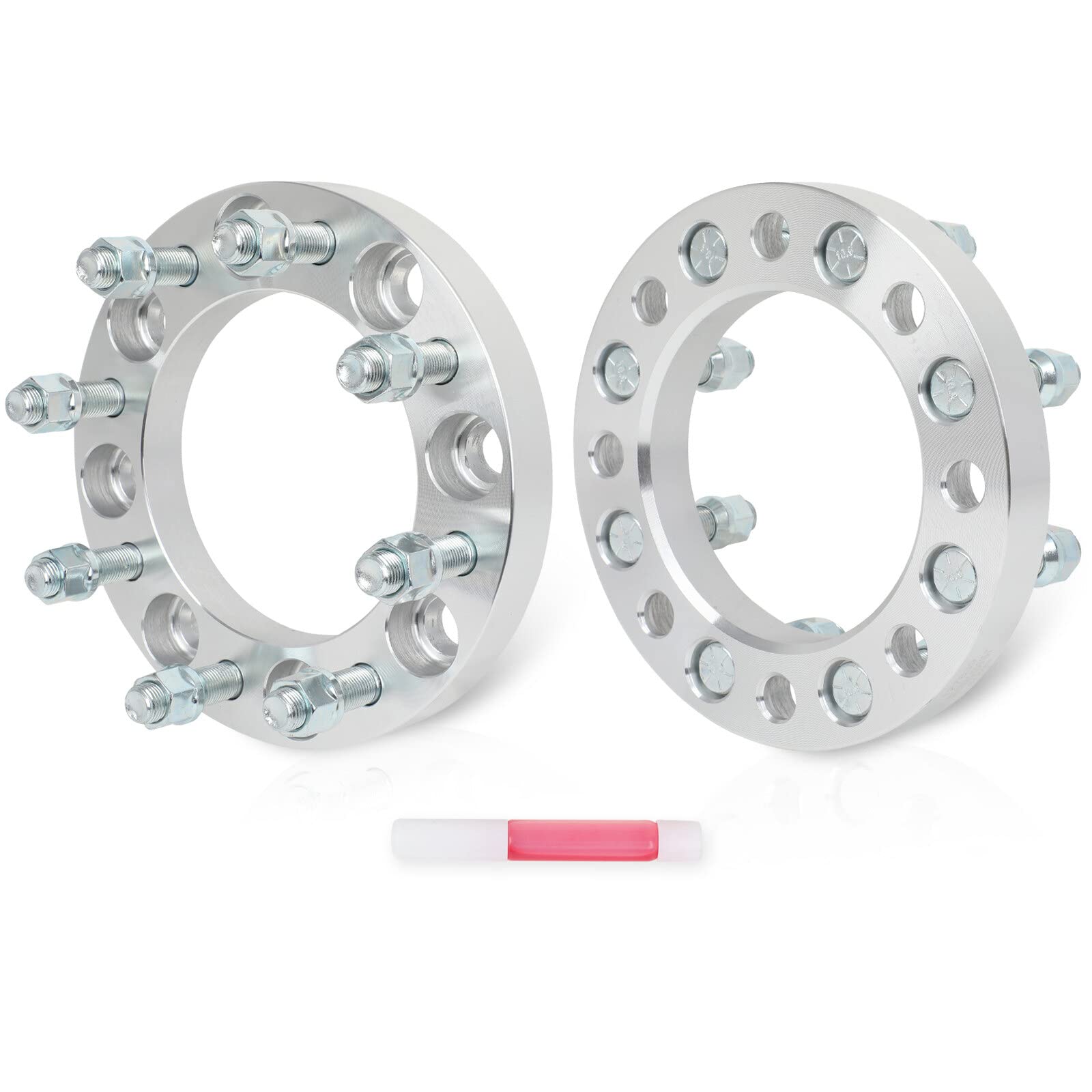 OCPTY 2 PCS 1'' (25mm) Wheel Spacers 8 Lug 8x6.5 to 8x6.5 (8x165.1to8x165.1) with 9/16'' Studs fits for Ram for Dodge for Ford W
