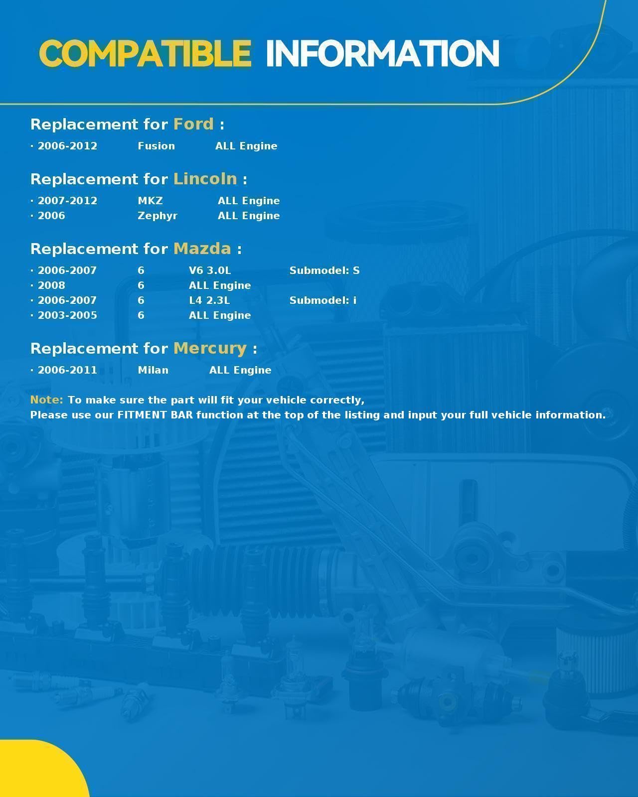 Philtop Rear Complete Struts Shock Absorber For 6 2003-2008 3.0L, 2.3L, Zephyr 2006-2006, Mkz, Milan, Fusion, Quick Suspension 5