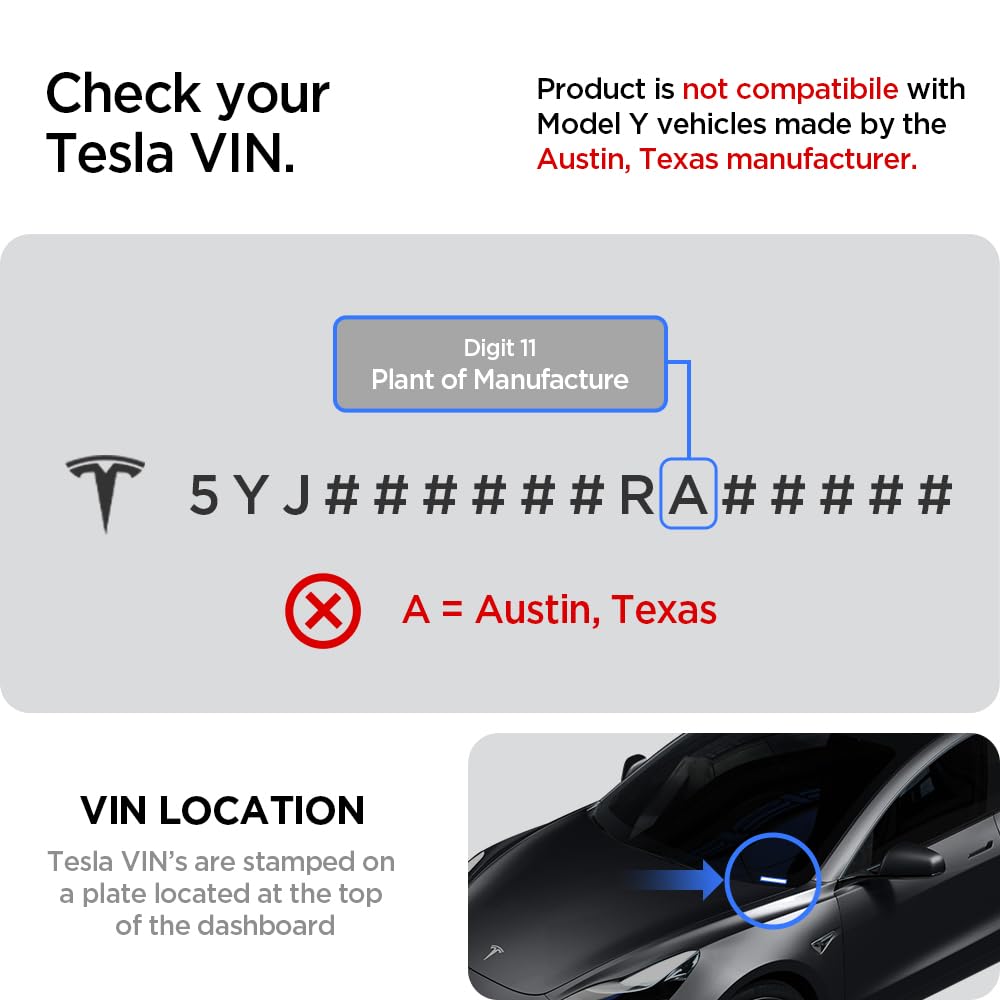 Spigen Under Screen Storage Organizer Designed For Tesla Model 3 & Y 2025/2024/2023 [Not Compatible With Tesla Model Y 2023 Aust