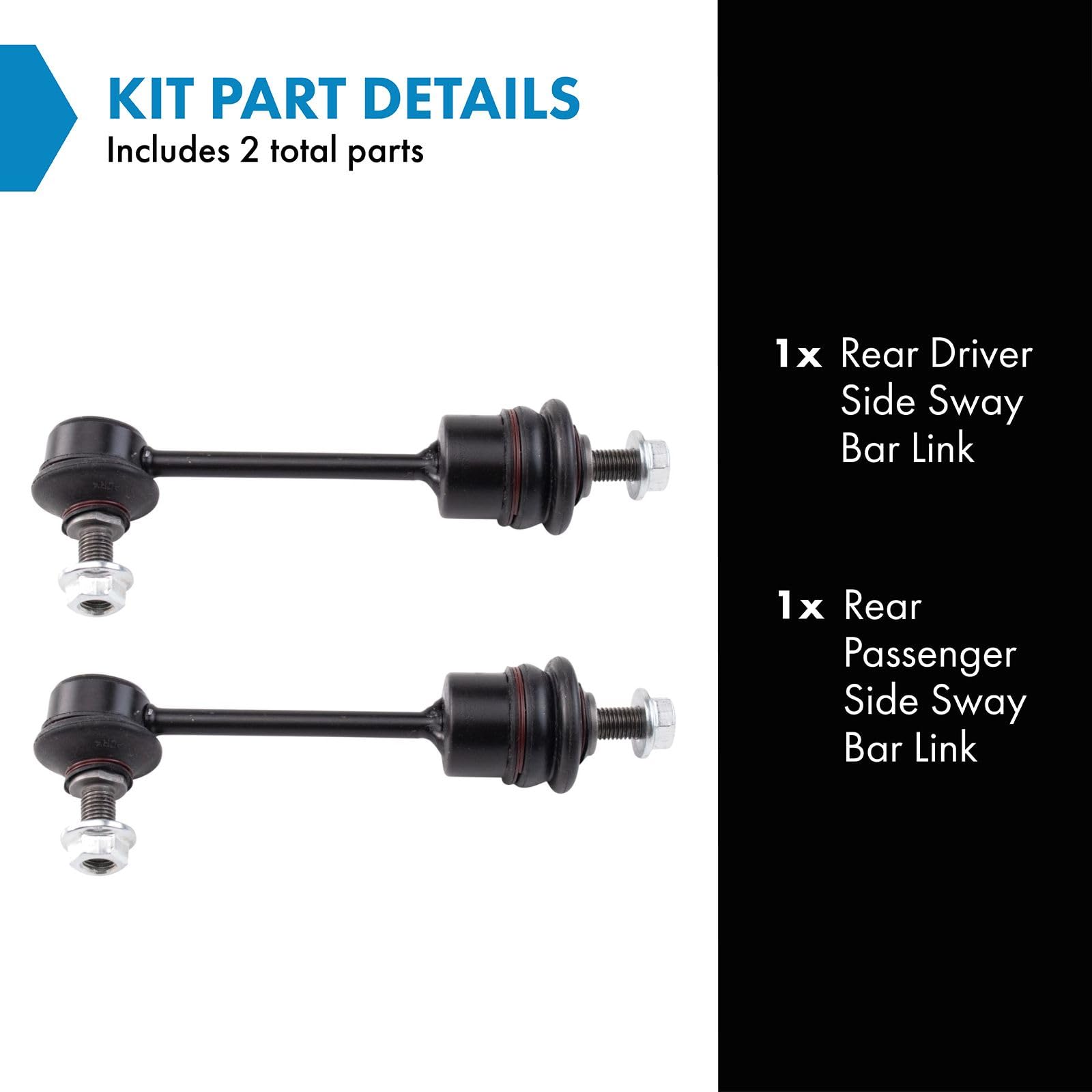Trq Rear Sway Bar Stabilizer Link Set Compatible With 2011-2013 Hyundai Equus 2009-2014 Genesis