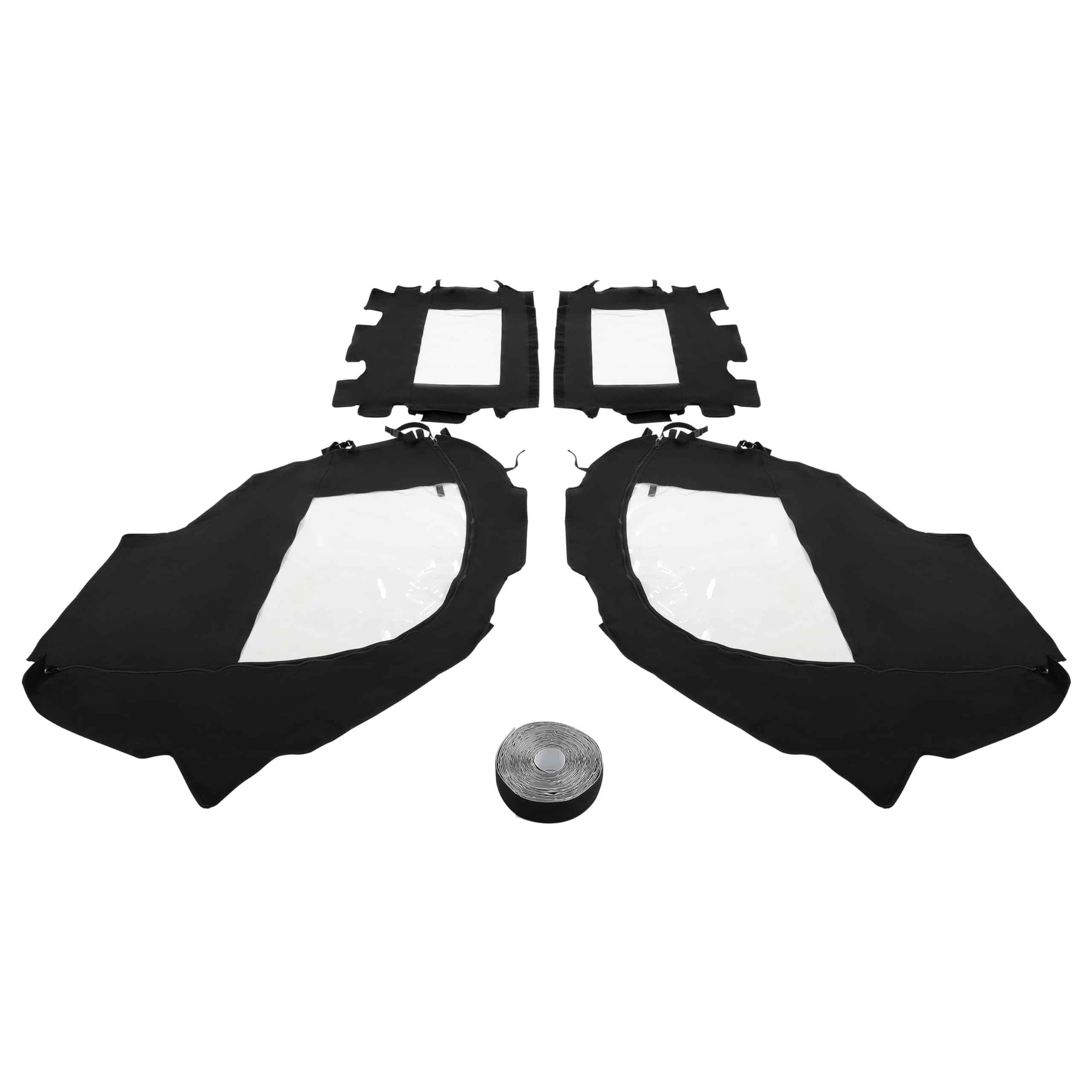 Kuafu Soft Door & Rear Panel Enclosure Compatible With 2011-2020 Can-Am Commander 800 + 1000 Soft Cab Enclosure Upper Doors