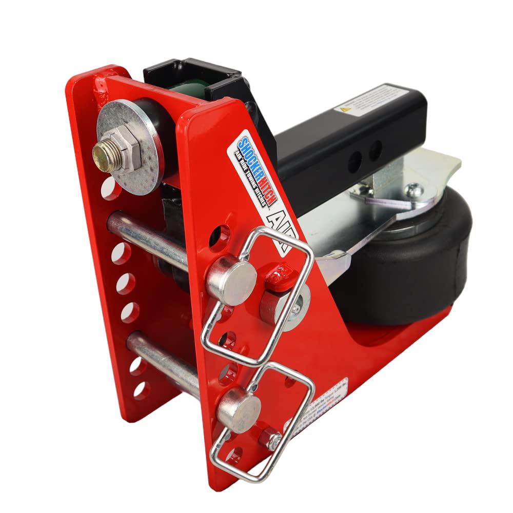 Shocker Air Hitch With Combo Ball & Sway Bar Mount Tabs, Fits 2' Hitch - 12,000 Lbs