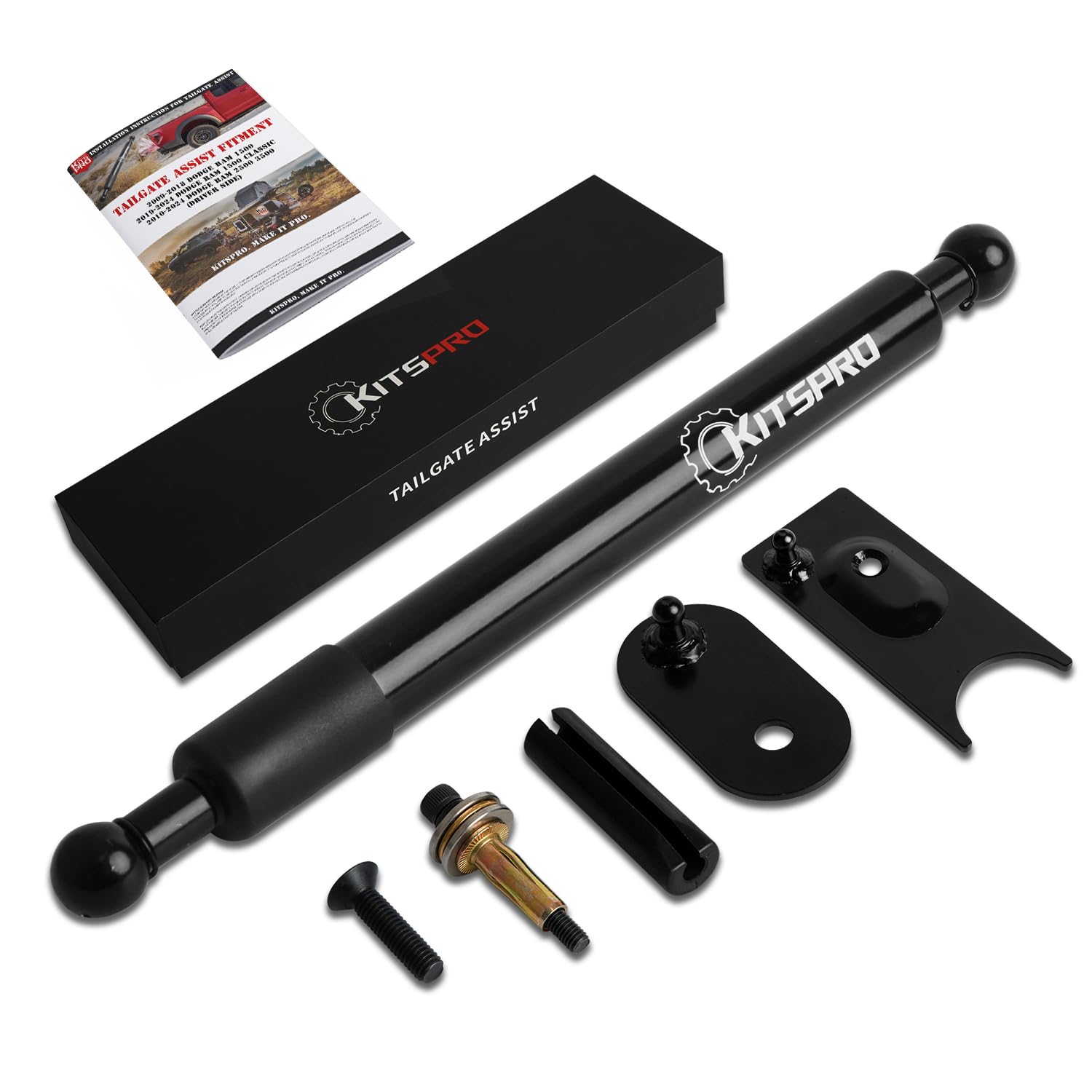 KitsPro Truck Tailgate Assist for Dodge Ram 1500 All Models 2009-2018, 1500 Classic Models 2019-2024, and 2500 3500 All Models 2