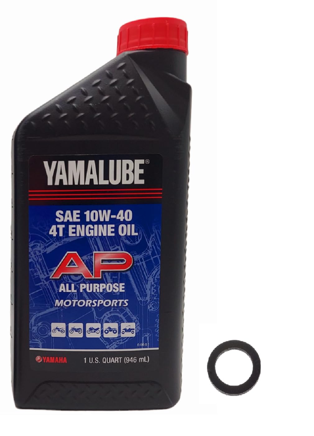 Yamaha YZ 125/125 X (1999-2004) all Models Crank/Transmisison Oil Kit Yamaha Part# LUB-10W40-AP-12, Crush Washer Part# 90430-122