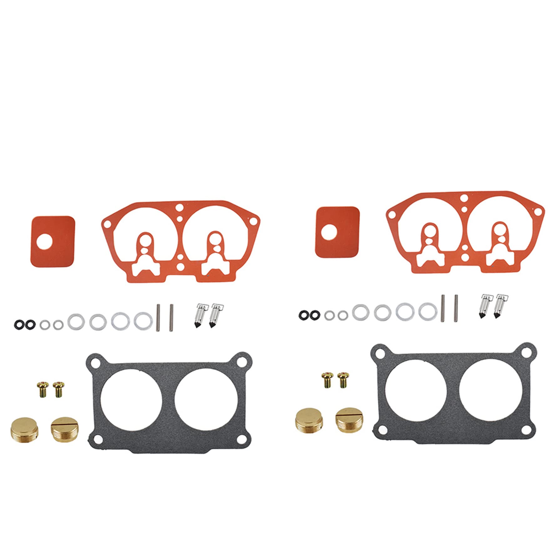 2 - Pack Carb Carburetor Rebuild Kit Replacement for Yamaha Outboard V4 V6 115 130 150 175 200 225 HP