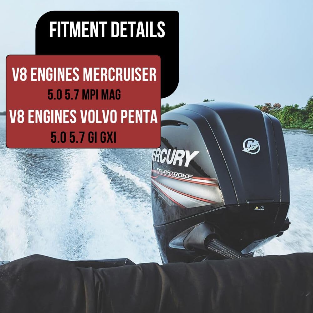 Distributor Cap, Rotor, Spark Plug Wires Tune Up Kit For Mercruiser 5.0 5.7 Mpi Mag And Volvo Penta 5.0 5.7 Gi Gxi