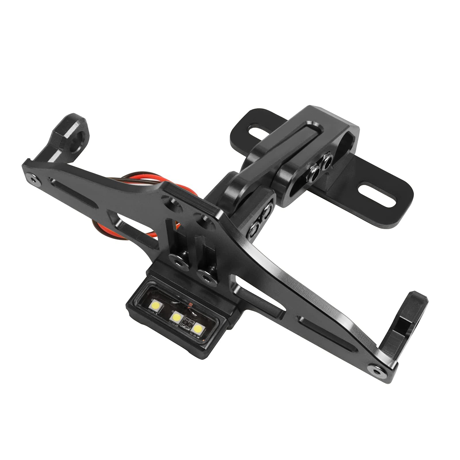Worldmotop Motorcycle License Plate Bracket Fender Eliminator Kit Universal Replacement For Yamaha Kawasaki Honda Ducati Suzuki Bmw Adjustable Light Tail Tidy Holder Mount(Black)