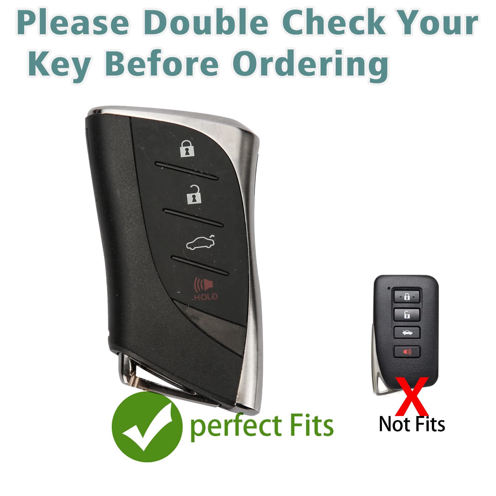For Lexus Key Fob Cover With Keychain Compatible With 2018-2023 Es350 Rx350H Lc500H Ls500H 2019-2023 Ux200 Ux250H Es250 Es300H 2