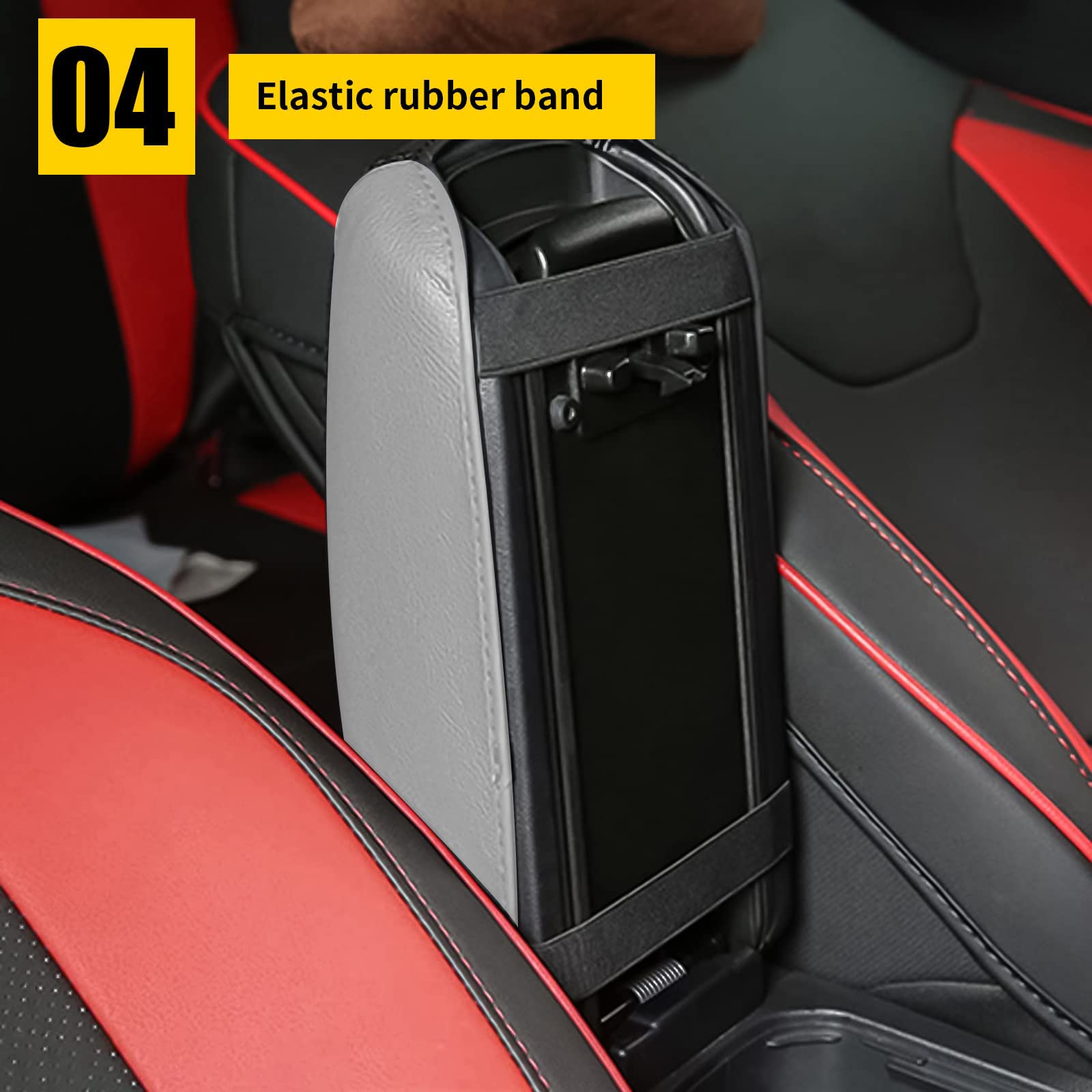 Aomsazto Gray Armrest Covers For 2015-2019 Hyundai Sonata