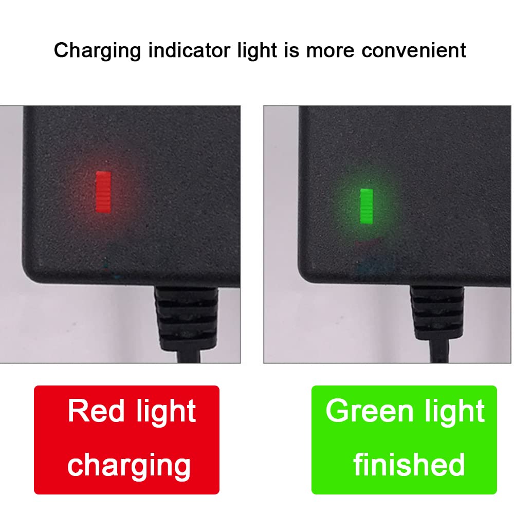 42V 2A Charger 5 Plugs Universal for 36V Lithium Battery, Pack DC 5.5 * 2.1 with 8mm 3 Prong Connector /12mm 3 Prong Connector /