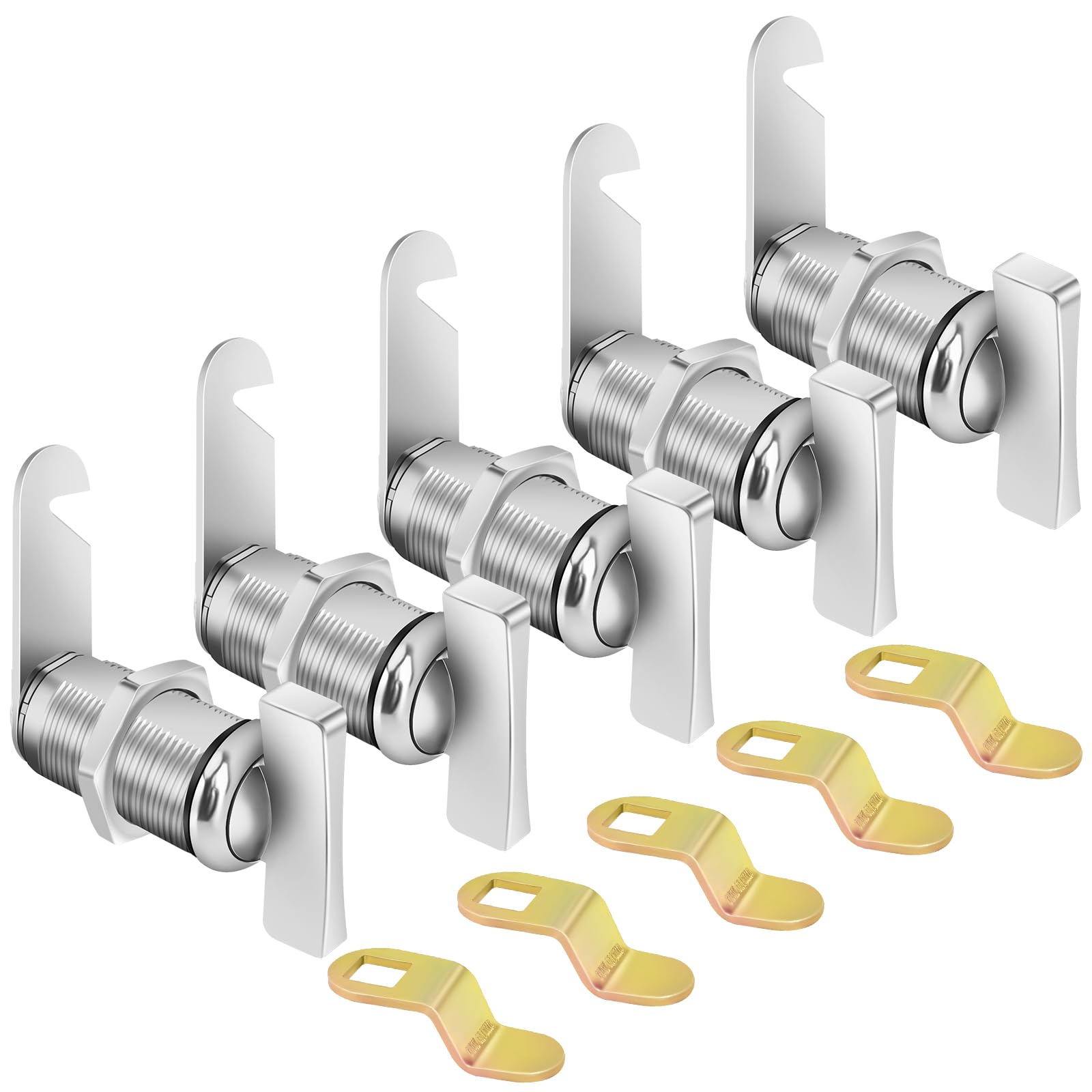 Sartatue Thumb Operated Offset Cam Lock, 1-3/8    Rv Storage Locks 5Pcs Cabinet Locks 5Pcs Keyless Non-Locking Locks Replacement