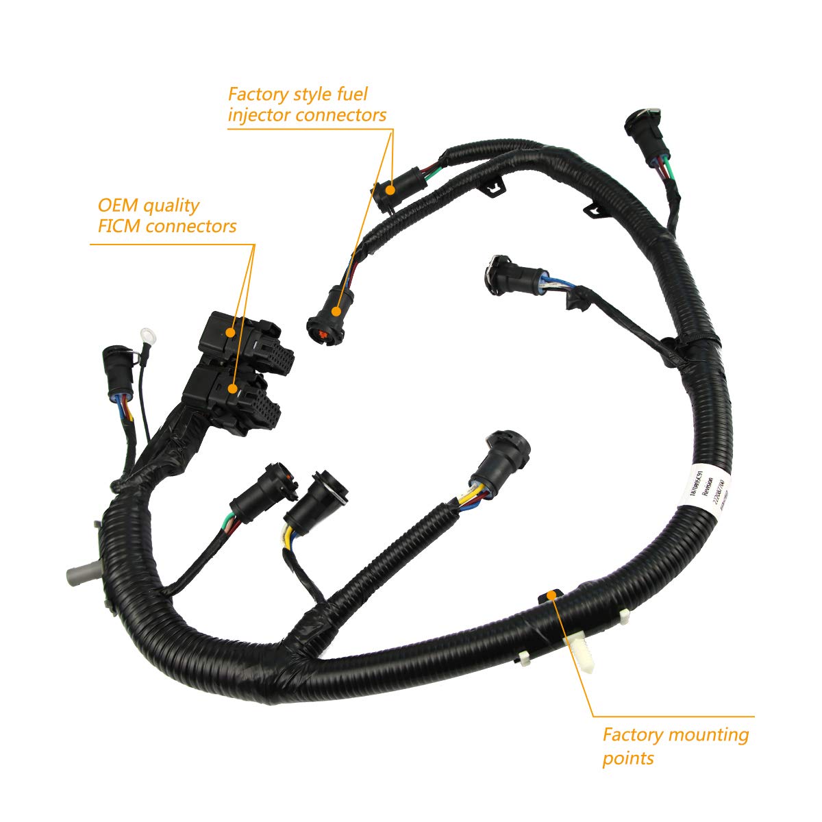 Tikscience Ficm Engine Fuel Injector Complete Wire Harness 5C3Z9D930A Fit For Ford F250 F350 F450 F550 Excursion 2003 2004 2005