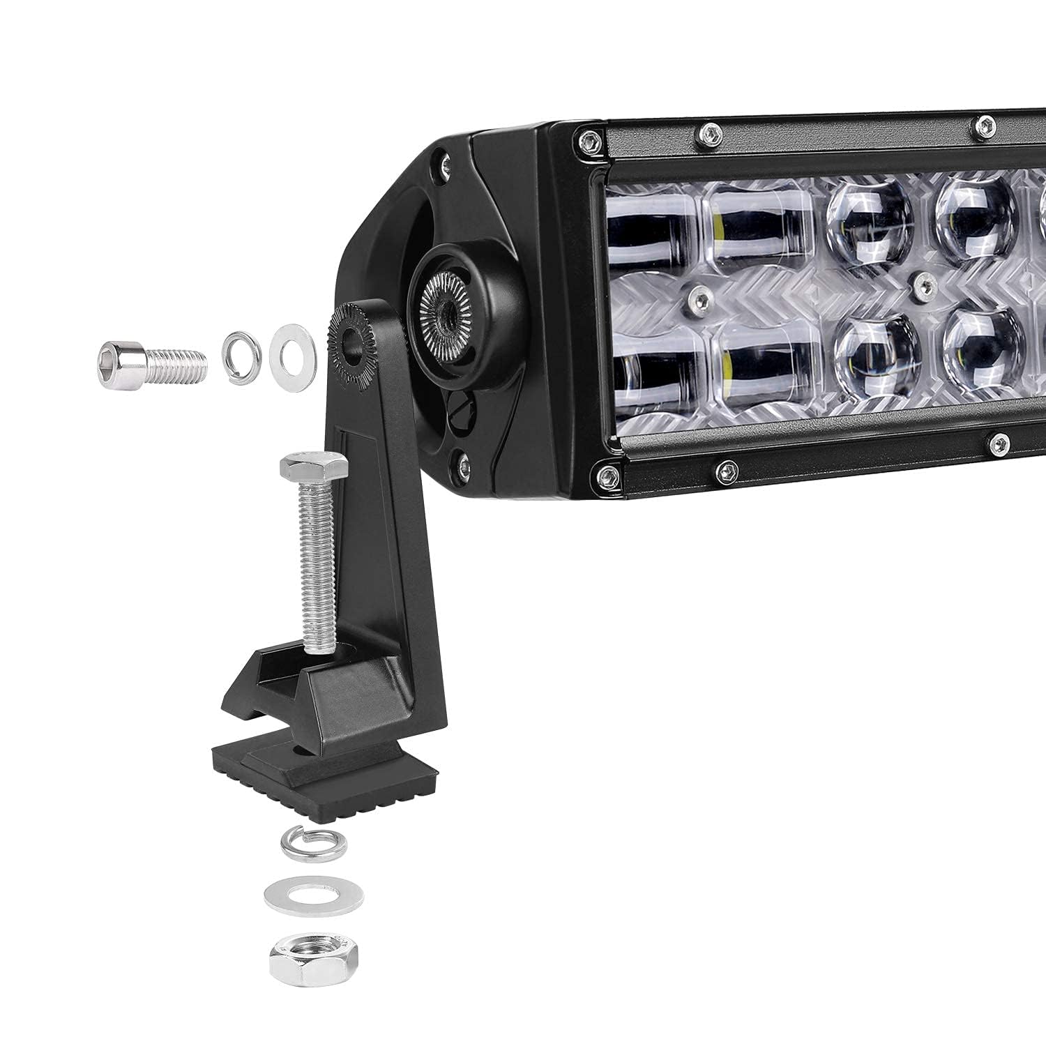 Side Brackets, Akd Part Light Bar Mounting Brackets Kit Universal Side Mount Offroad Truck Led Bar Mounts 2 Pack
