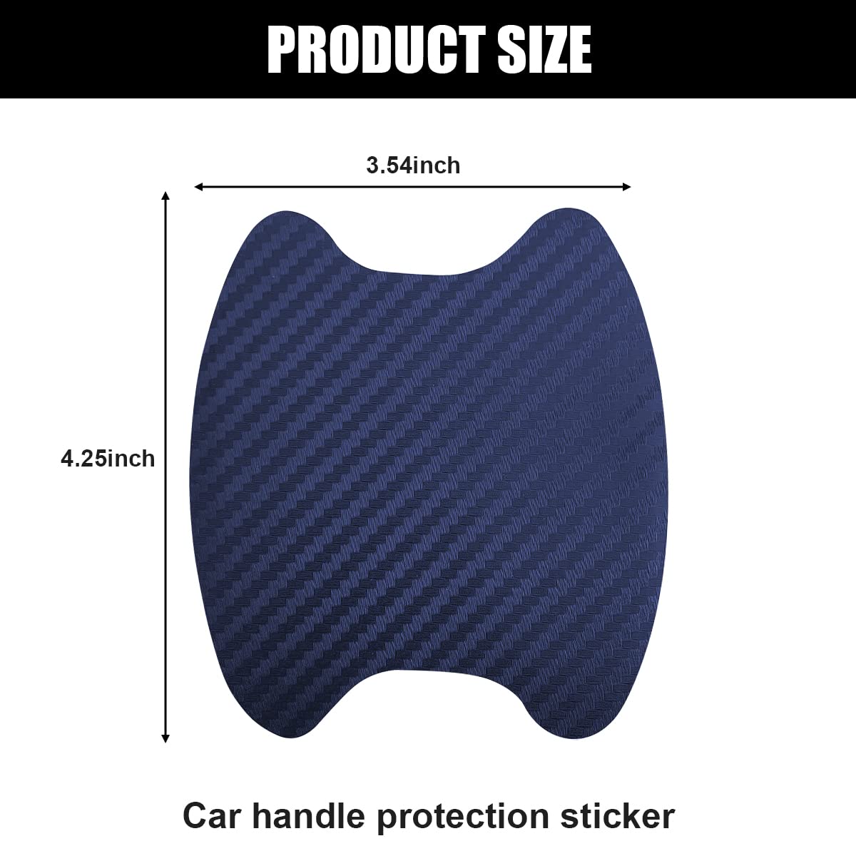 4PCS Car Handle Cup Stickers, Carbon Fiber Scratch Auto Door Protective Film, Non-Marking Bowl Protector, Universal Paint Cover