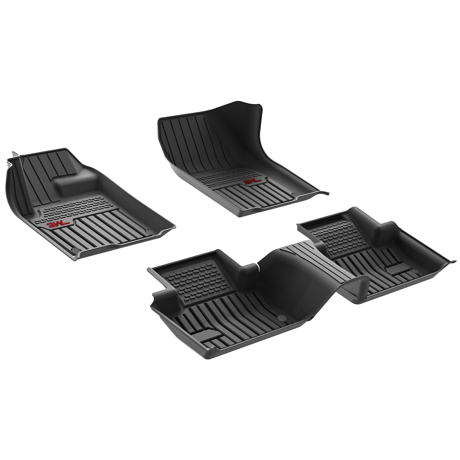 3W Floor Mats Fit For Land Rover/Range Rover Evoque 2020-2024 2025, Tpe All Weather Custom Fit Floor Liner,1St & 2Nd Row Full Se