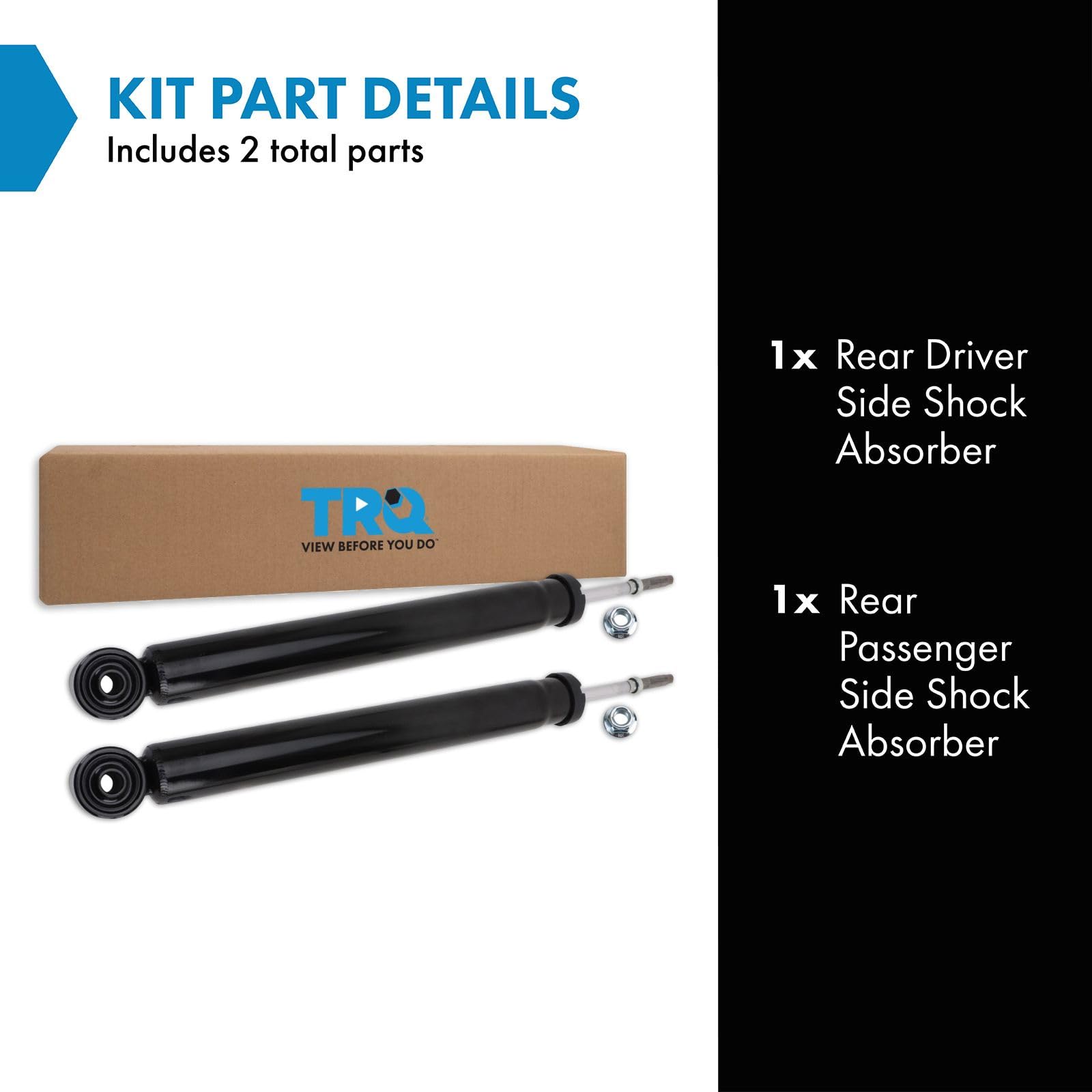 Trq Rear Shock Absorber Set Compatible With 2009-2012 Infiniti Fx35 2013 Fx37 2009-2013 Fx50 2014-2017 Qx70