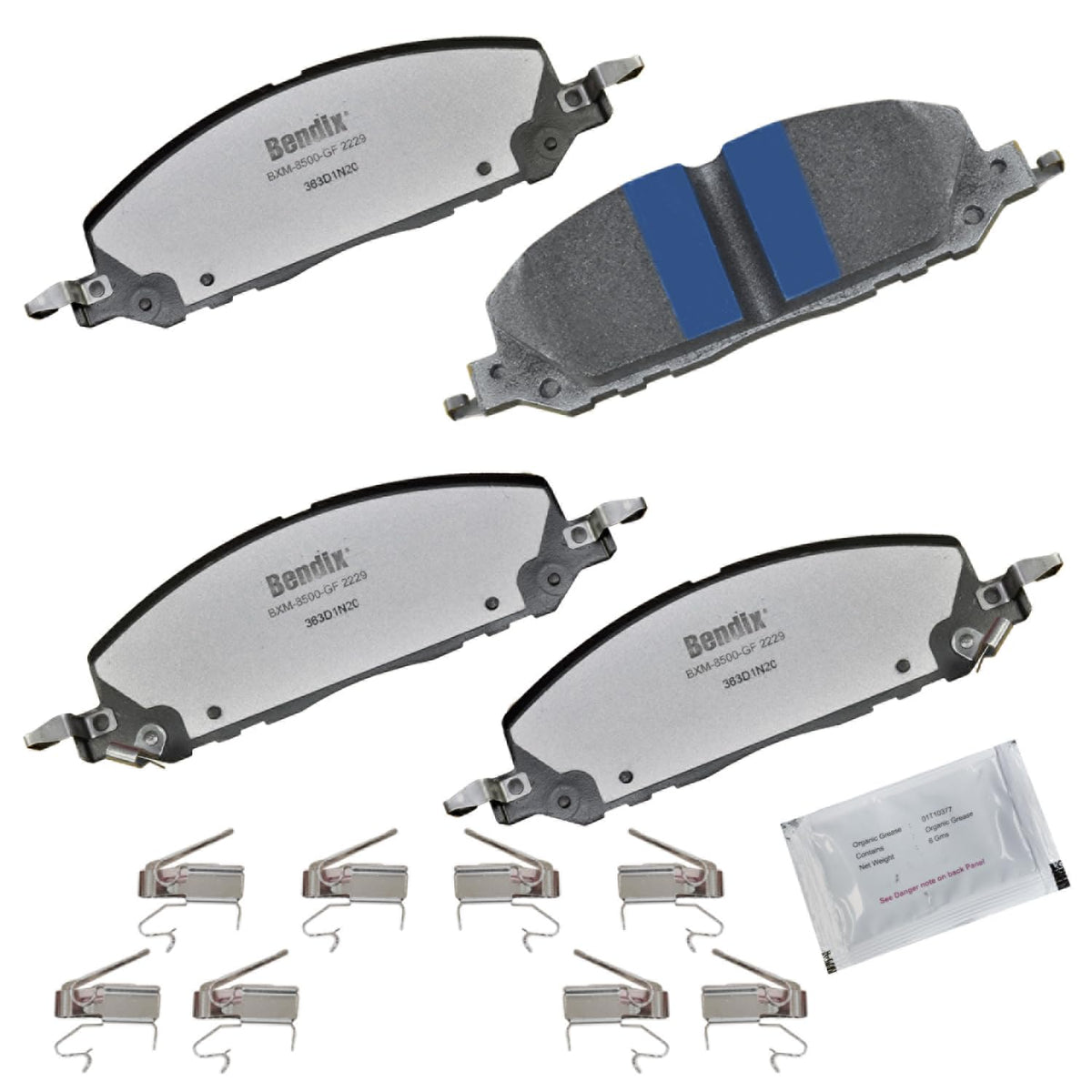 Bendix Fleet Metlok Pbd2229 Semi-Metallic Front Brake Pads For Ford Explorer 2024-2020, Police Interceptor Utility 2024-2020, Li
