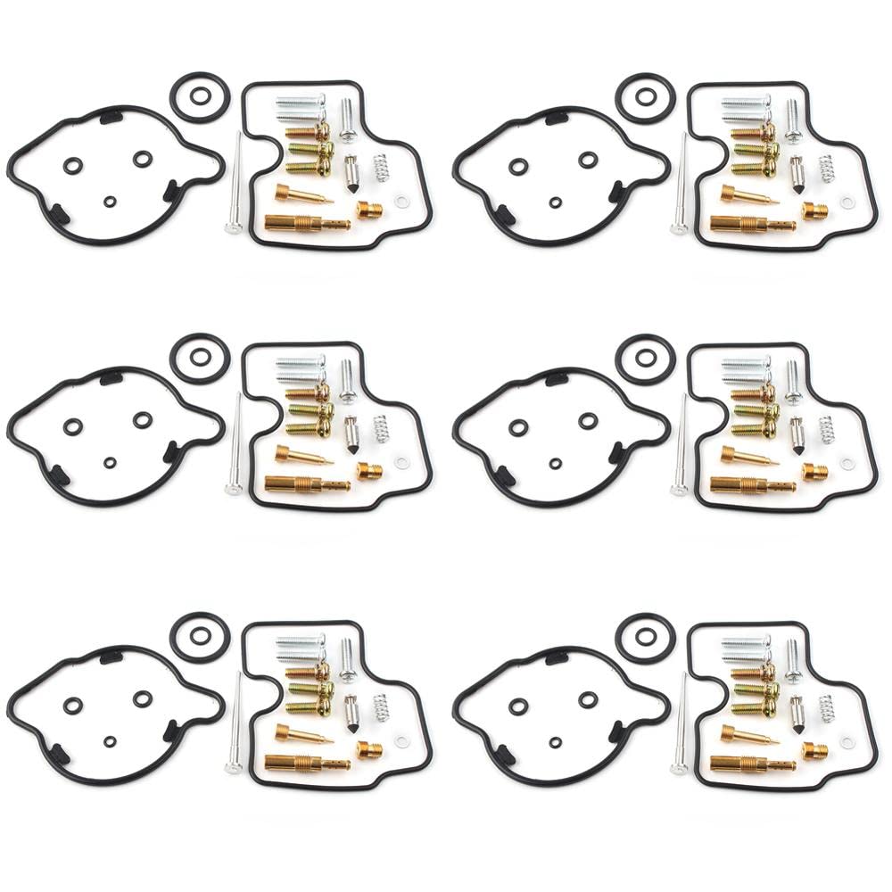 Newsmarts Rebuild Kit Brass, Rubber 6 sets Carburetor for HONDA GL1500C GL1500CT Tour Valkyrie 1500