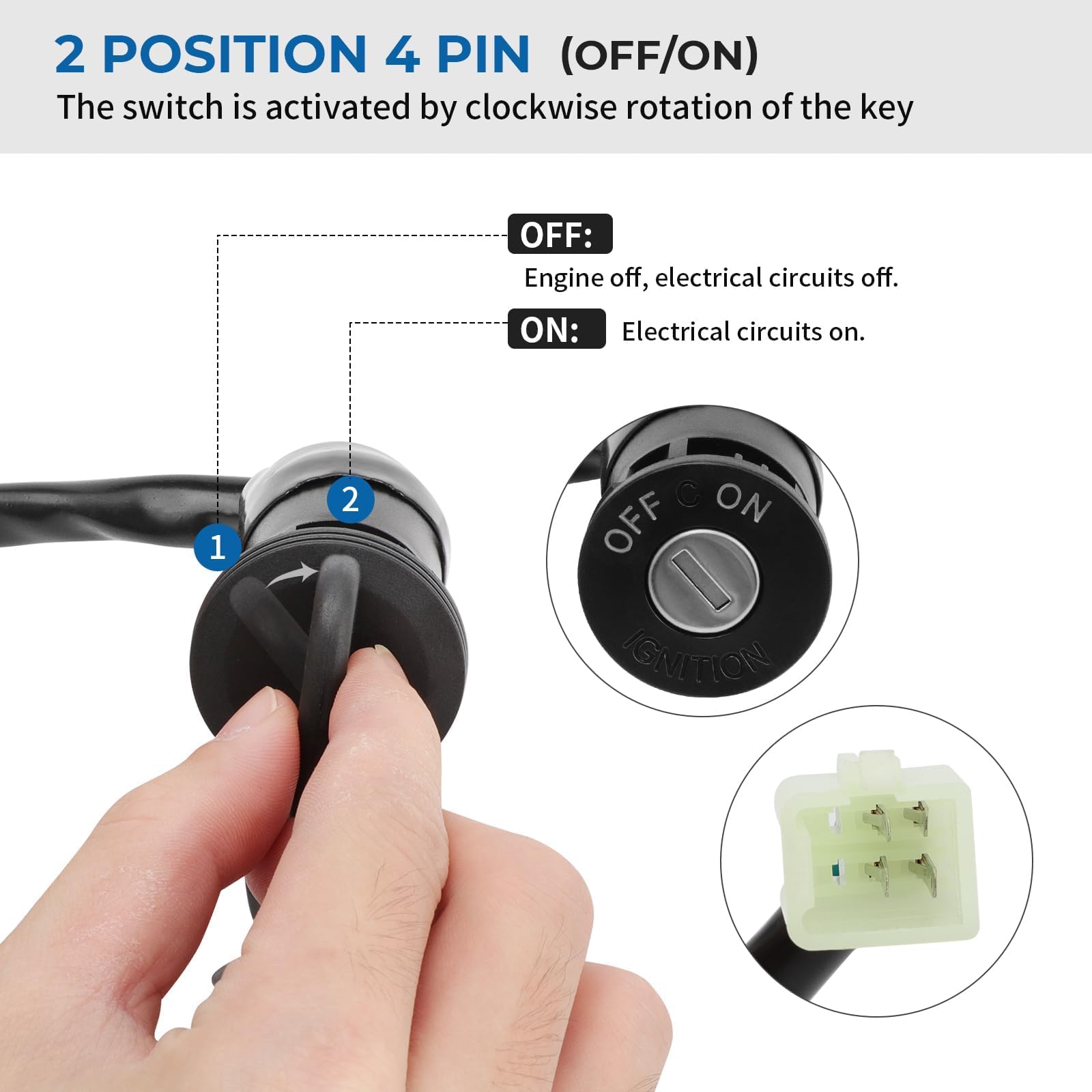 M Mati Ignition Key Switch Main Switch For Polaris Outlaw 50 90 110 Sportsman 90 110 Scrambler 50 90 Predator 50 90 Phoenix 200