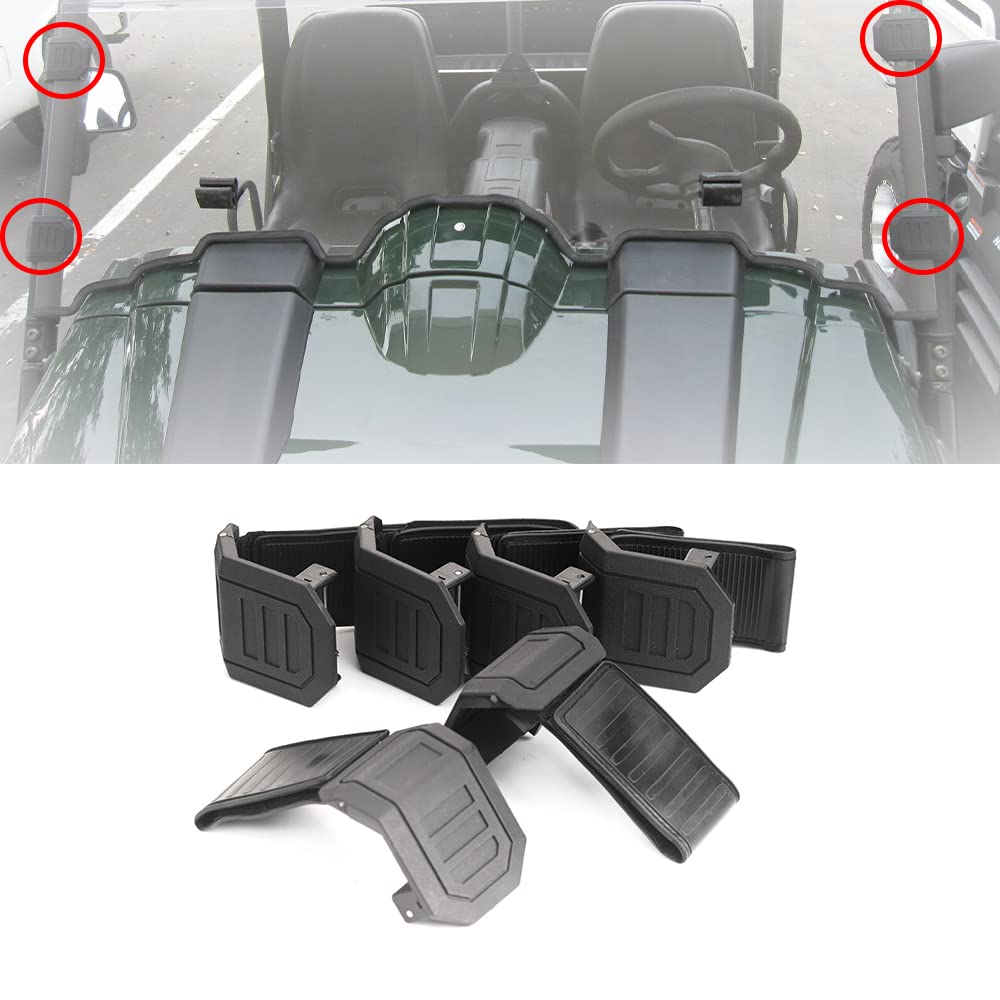 Chikia 6Pcs Front Windshield Mount Clamps Straps Kit Compatible For Hisun Utv 400 500 700 800 Strike550 Massimo Msu 500 700 Axis 500 700 Coleman 500 700 Cub Cadet 500 700 Bennche 500 700