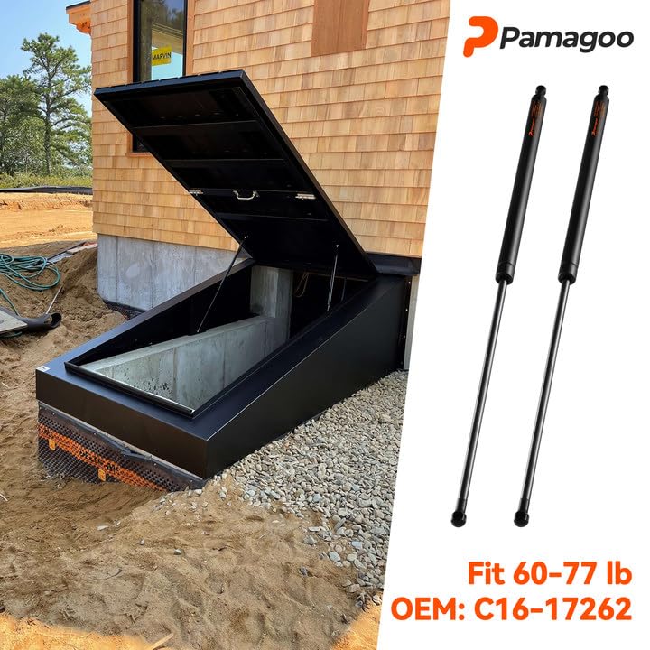 Pamagoo C16-17262 30 Inch Gas Strut 70 Lbs 311 N Shock, 30'' Prop Spring For Tonneau Cover Truck Undercover Replacement Parts Pi