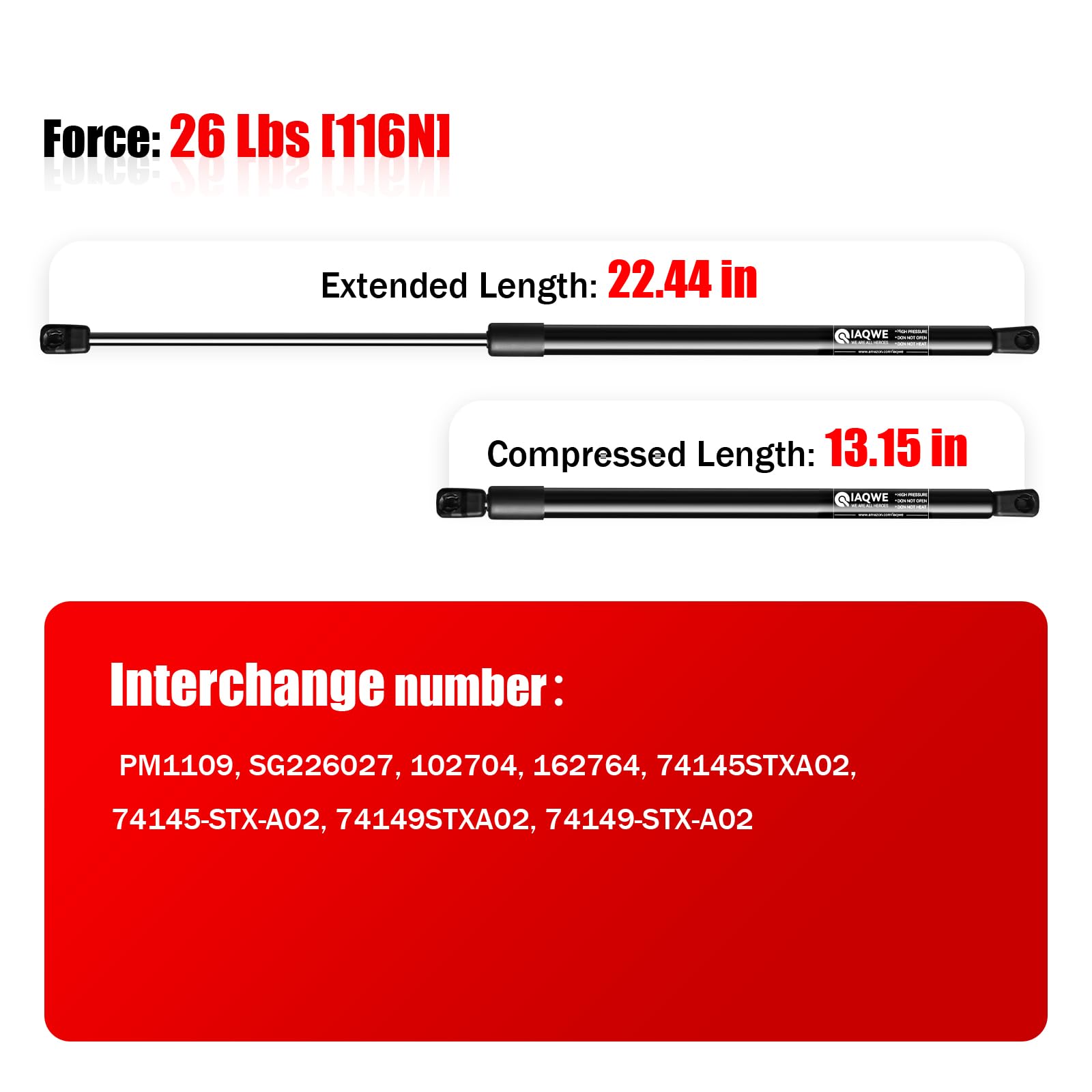 Iaqwe Pm1109 Replacement Parts Hood Gas Struts Lift Supports Front Fit For Acura Mdx 2007 2008 2009 2010 2011 2012 2013 Base Spo