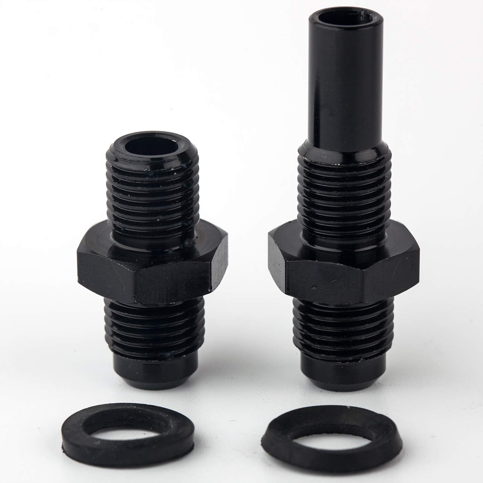 Jsdan 4L80E 6 An X 1/4Nps Transmission Cooler Adapter Fittings Front And Rear Port -6An Flare 6 An Ls1 Lm7 Lr4 Lq4 Ls6 L59 Lq9 Lm4 L33 Ls2 Lh6 L92 L76 Ls3 551124 (Pack Of 2) Gm 1997-2007