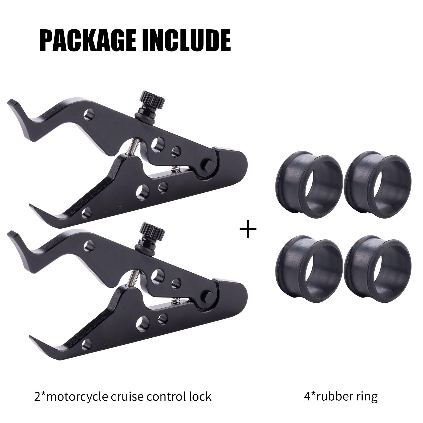 Mrelc Motorcycle Cruise Control, Motorcycle Throttle Lock, Universal Lightweight Hand Grip Lock Clamp,Throttle Assist Wrist, With Silicone Ring Protect Throttle Control System For Most Atv Motorcycle