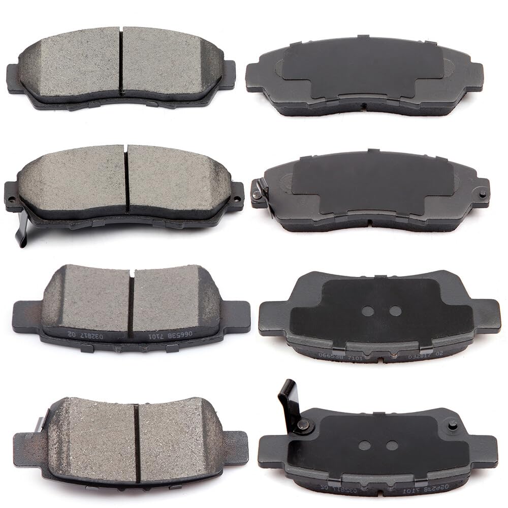 Eccpp D1089-7994 D1088-7993 Front & Rear Ceramic Disc Brake Pad Set Fit For Honda Odyssey 2005-2010
