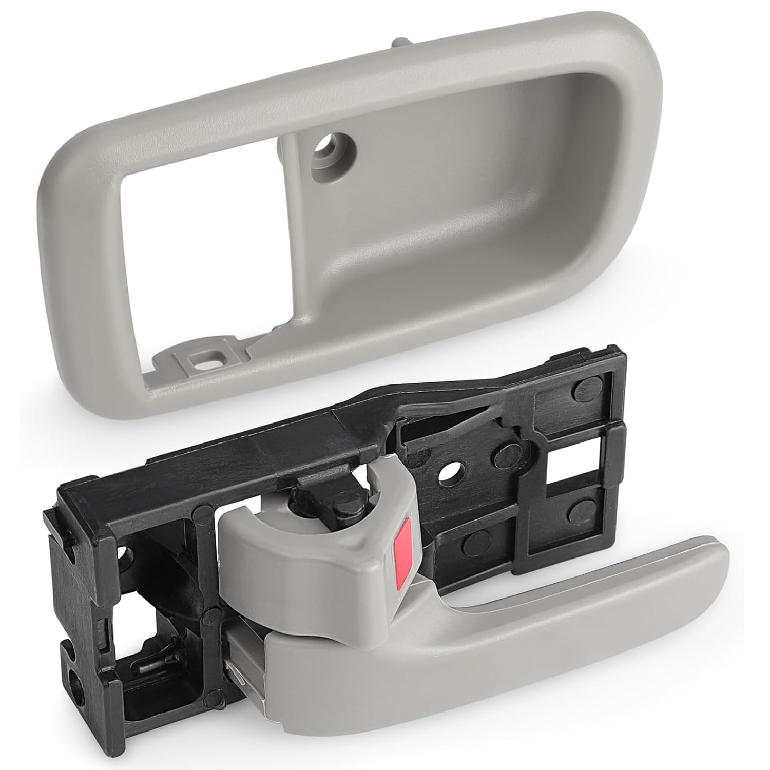 Interior Door Handle With Bezel(Gray),Front Driver Left Side For 2000-2003 Toyota Tundra, 2004-2006 Tundra Extended Cab Pickup/S