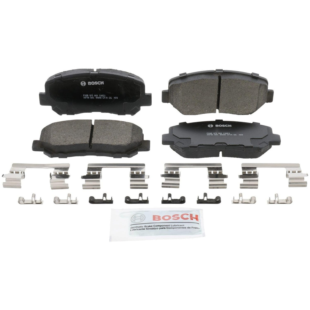 BOSCH BC1640 QuietCast Premium Ceramic Disc Brake Pad Set - Compatible with Select Chrysler 200; Dodge Dart; Jeep Cherokee; FRON