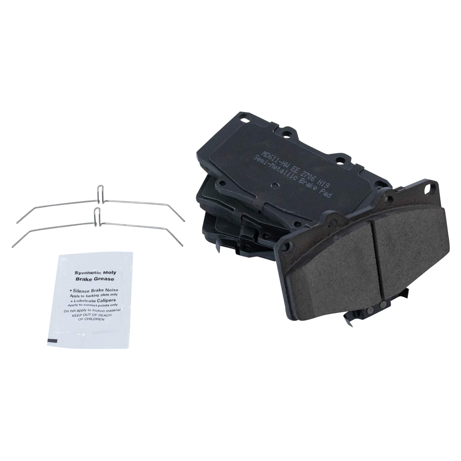 Trq Front Brake Pad & Rotor Kit Brake Pads Brake Rotor Semi-Metallic Compatible With 1992-1995 Toyota 4Runner 1993-1998 T100