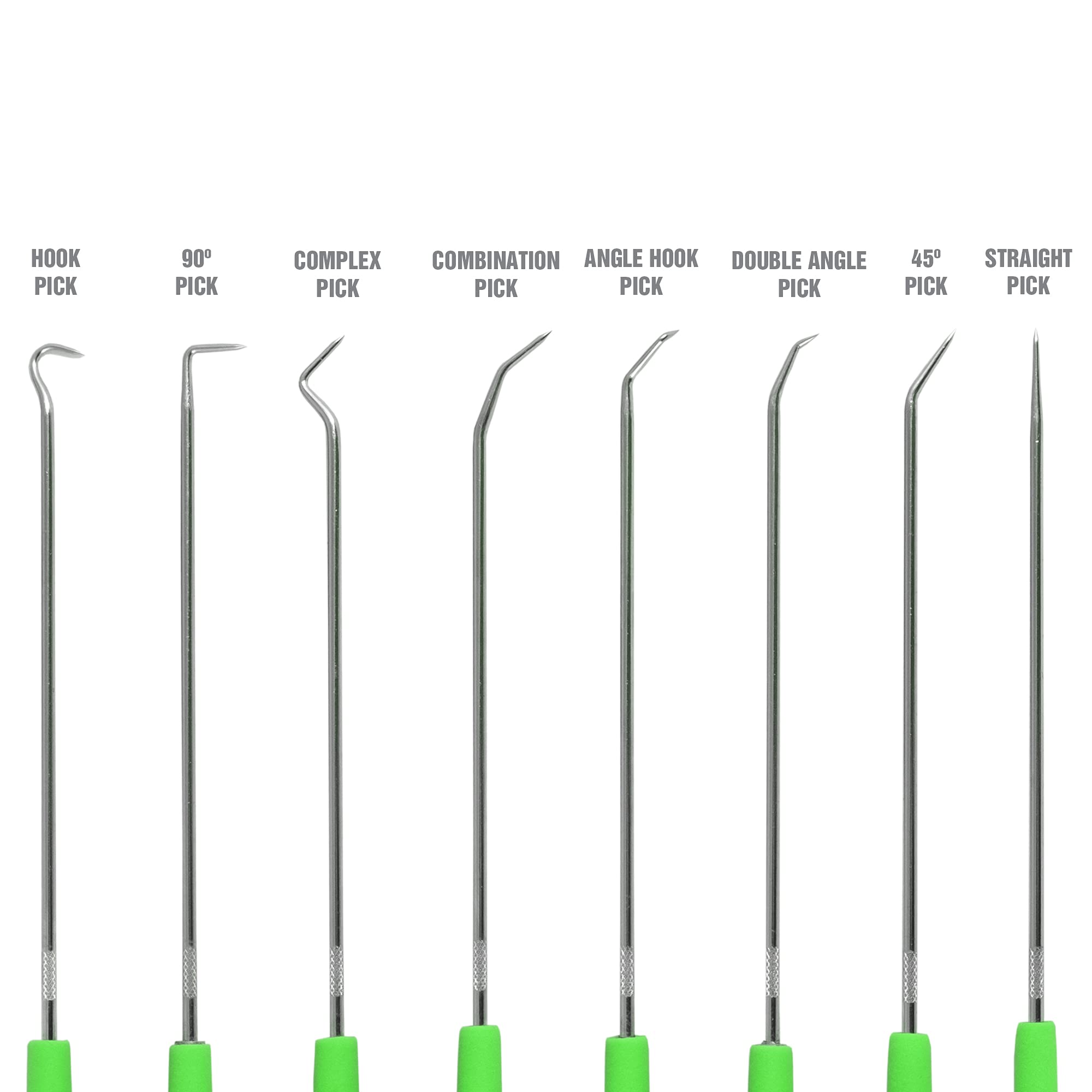 OEMTOOLS 26526 Hook and Pick Set- 8 Piece, Pick Set Mechanic, Hook Tool, Pick Tool, Mechanics Pick Set, Automotive Pick and Hook