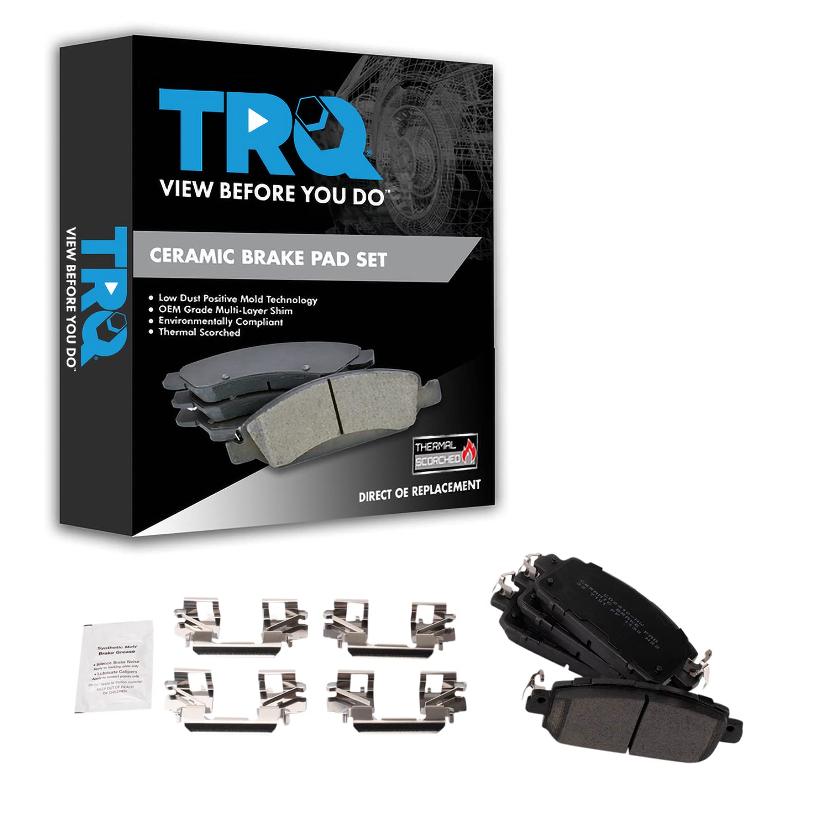 TRQ Front Brake Pads Ceramic Compatible with 2021 Nissan Kicks 2020-2022 Sentra