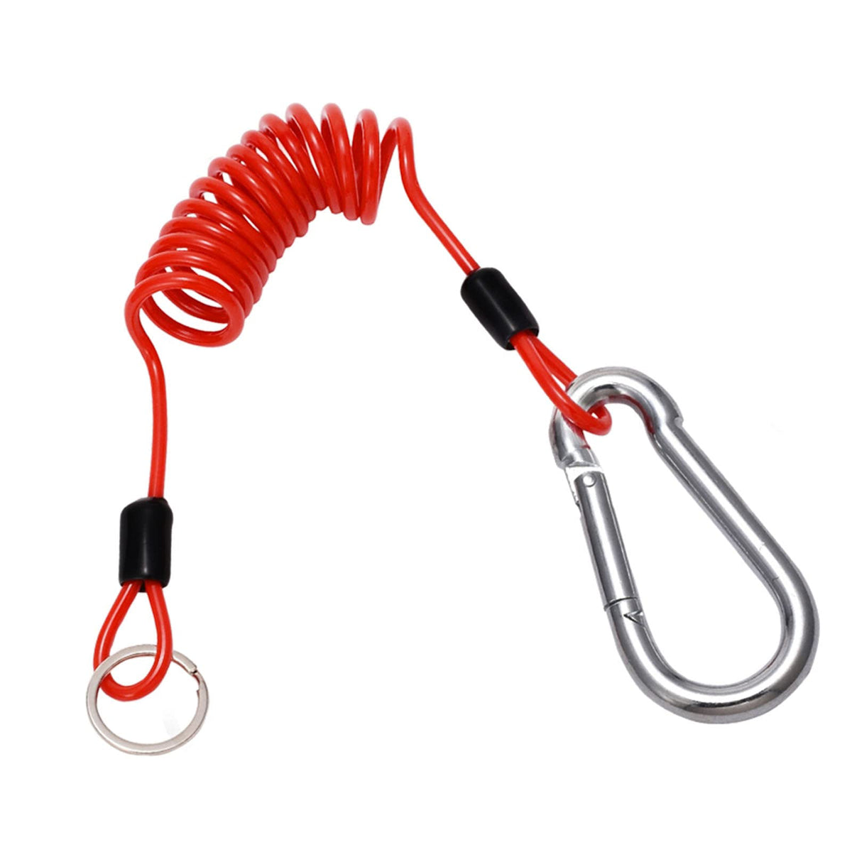 Fizlig 4 Foot Breakaway Trailer Cable - Trailer Brake Safety Cable Spring Towing Coiled Wire For Rv Trailer Emergency Camper (1 
