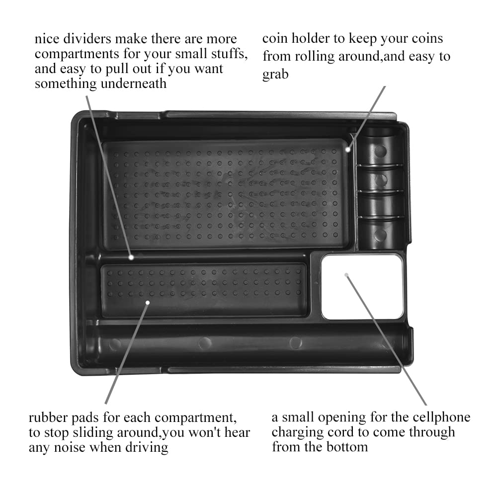 Vesul Center Console Organizer Storage Box Compatible With Nissan Rogue 2014-2020 Rogue Sport 2017-2022 Murano 2015-2024 Abs Insert Tray Organizer Glove Pallet