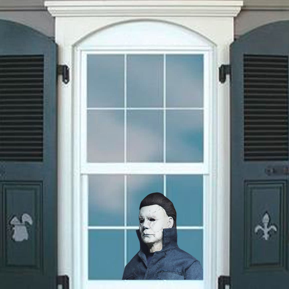 Toogod Michael Myers Car Window Decal Halloween Window Cling Funny Car Stickers For Automotive(For Left Side)