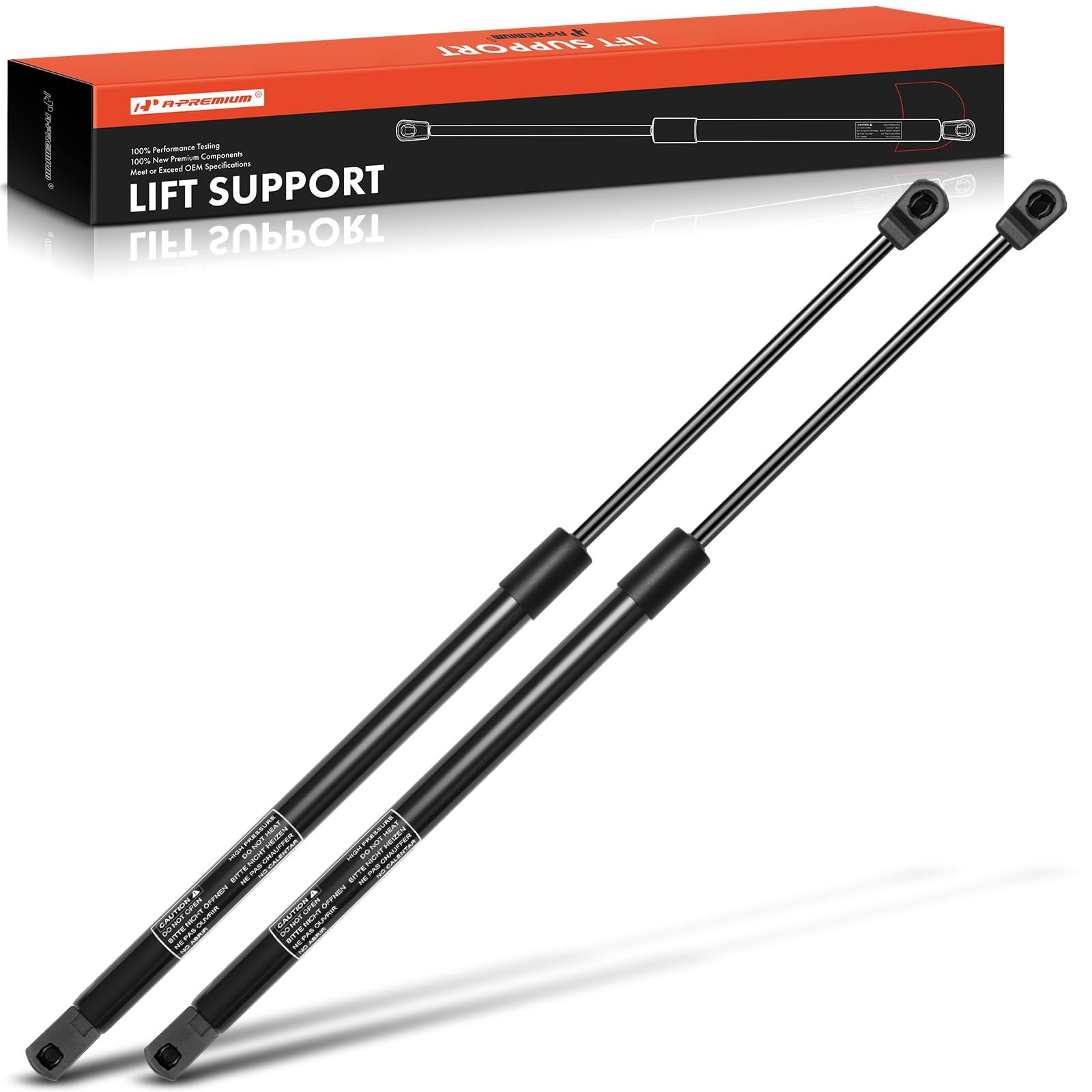 A-Premium Front Hood Lift Supports Shock Struts Compatible With Select Ford Models - Excursion 2000-2005, F250 F350 F450 F550 Su