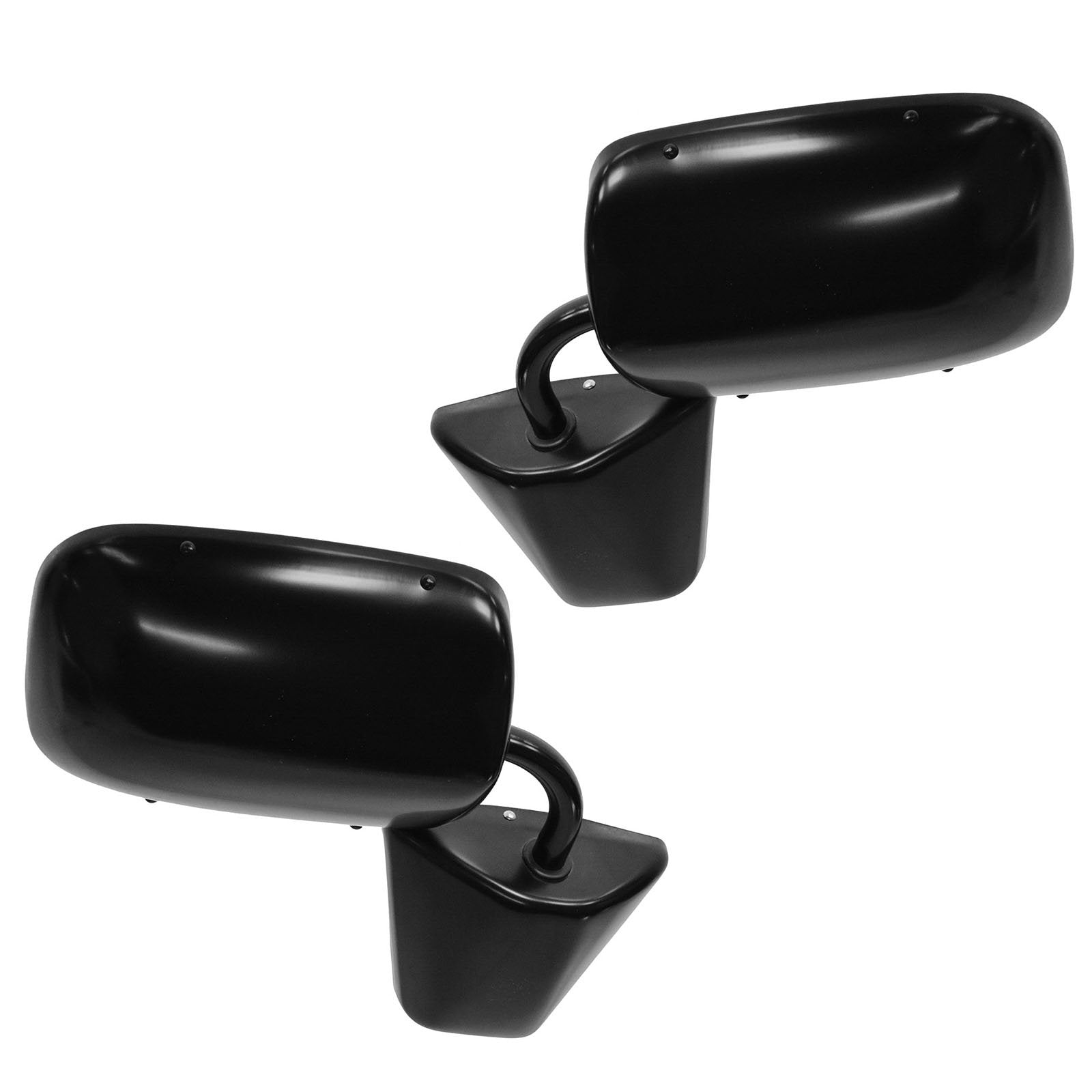 Trq Driver & Passenger Side Mirror Set With Black Housing Compatible With 73-91 Chevrolet Gmc Gm1320223