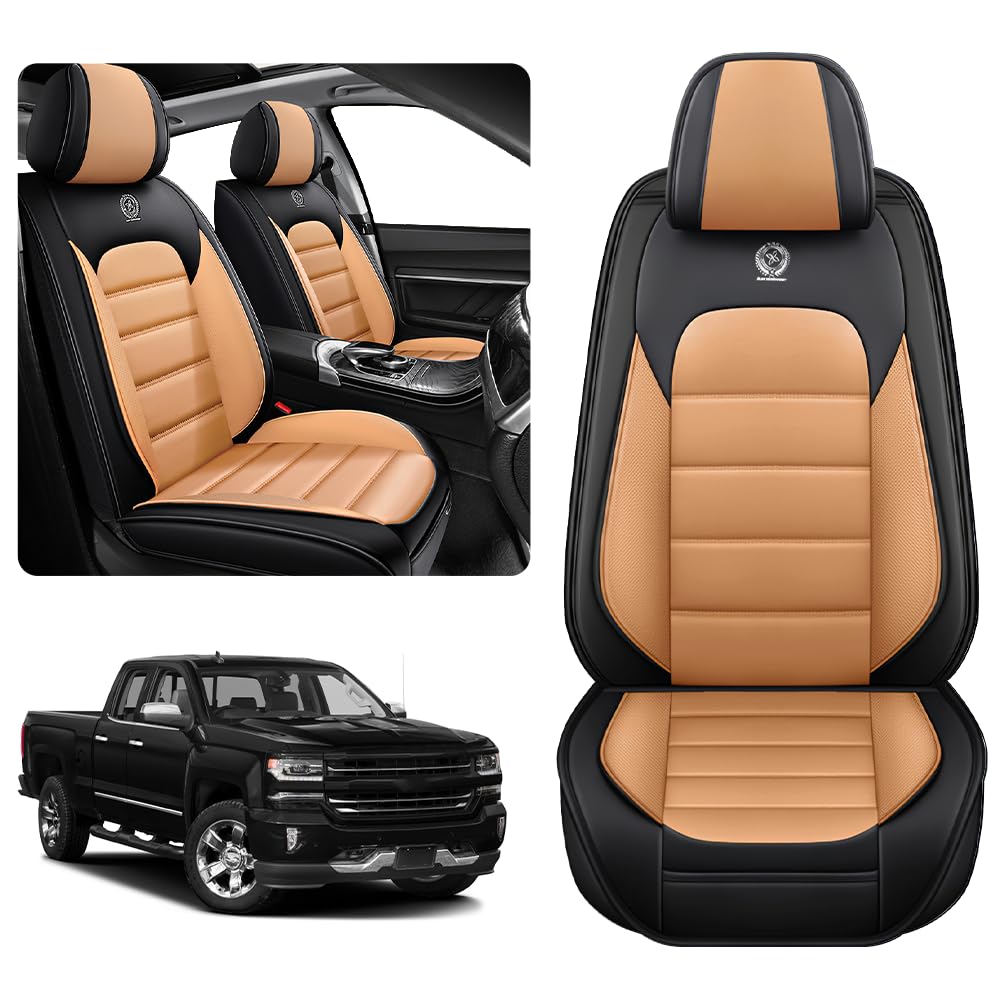KNCY Truck Seat Covers Fit for Chevy Silverado GMC Sierra 2007-2024 1500 2500HD 3500HD,Full Coverage Breathable and Waterproof L