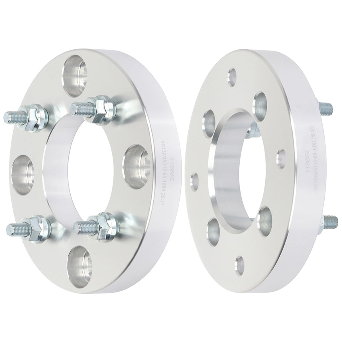 Roadfar 2Pcs 4 Lug Wheel Spacers Adapters 4X137 To 4X115 1 Inch Thickness Bore 85Mm Thread Pitch 10X1.25 Wheel Spacers Compatibl
