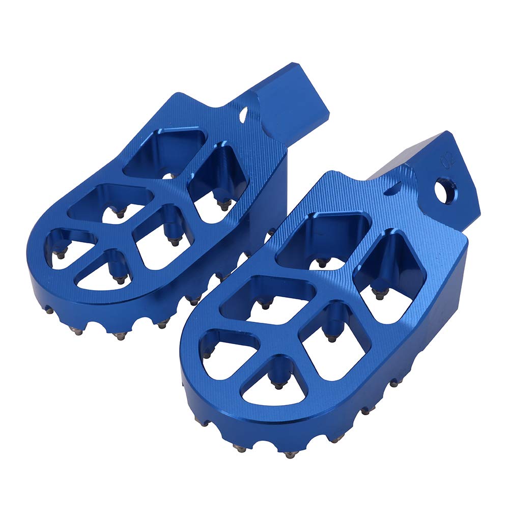 Anxin Motorcycle Foot Pegs Footpeg Pedals Footrest For Pw50 1981-2023 Pw80 1983-2006 Pit Dirt Bike Blue