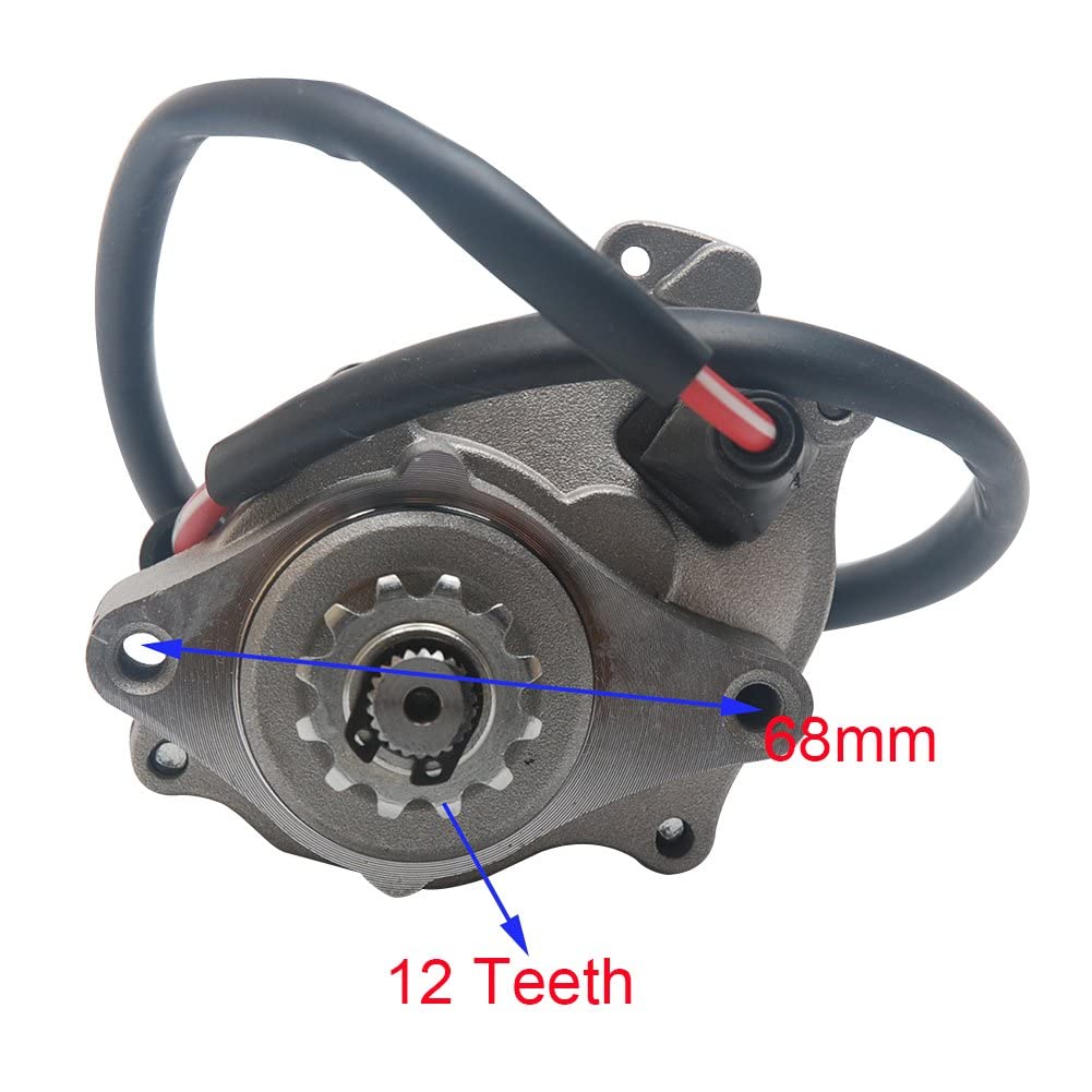 2-Bolt Lower Bottom Mount Starter Motor for 50cc 70cc 90cc 110cc 125cc Clone Engines ATV Dirt Bikes Go Karts Pit Bike Dune Buggy