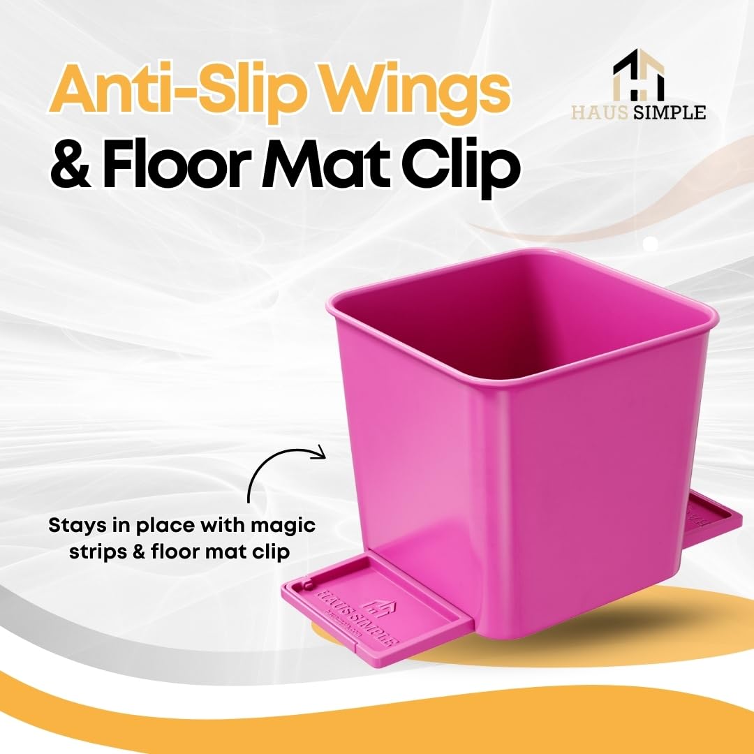 Car Trash Can For Vehicles Leakproof Compact Garbage Bin W/ Stability Flap, Anti-Slip Base, Portable Trash Holder For Cars, Truc