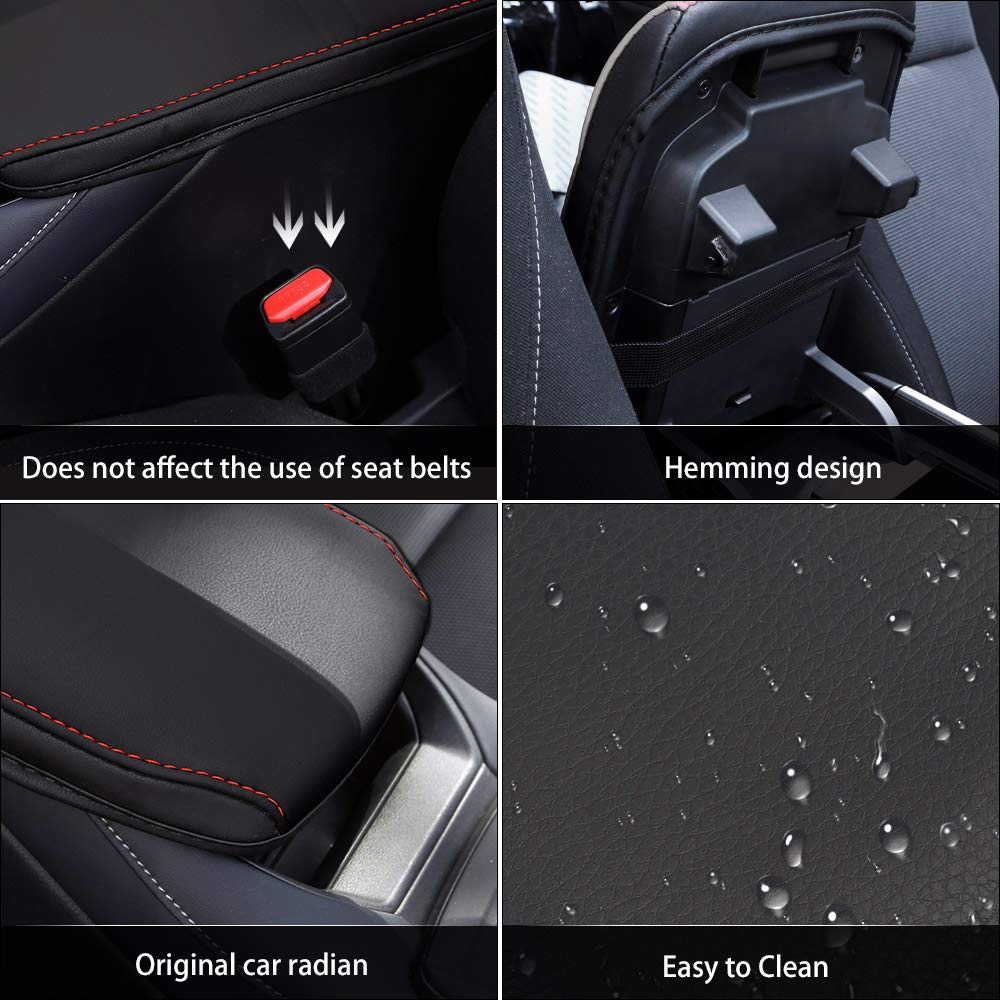 Autorder Center Console Cover For 2020-2022 2023 2024 2025 Mazda Cx30 Cx-30 Accessories Armrest Cover Anti-Scratch Middle Console Pad Leather Armrest Protector