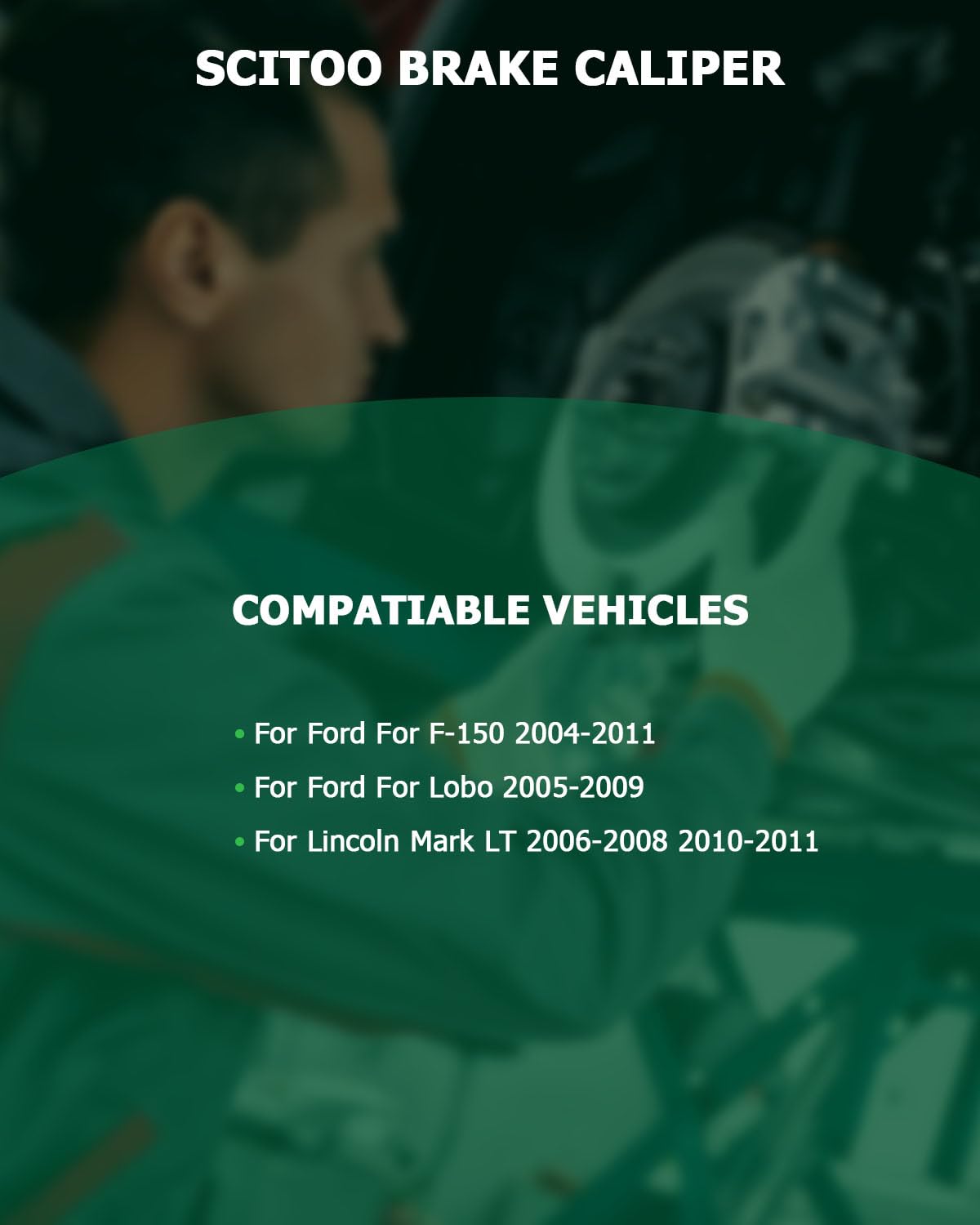 Scitoo Rear Left Brake Caliper Without Bracket 184859 Red Compatible For Ford For F-150 2004-2011 For Ford For Lobo 2005-2009 Fo