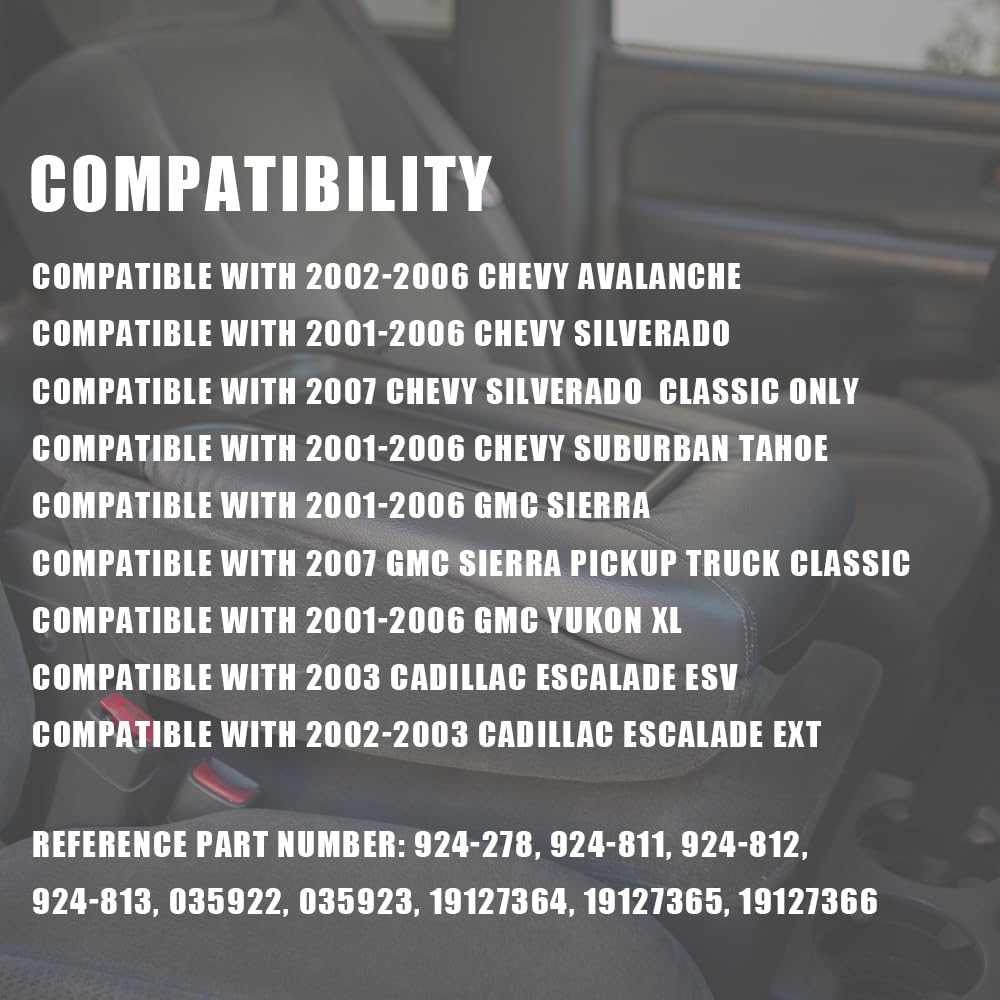 PIT66 Center Console Armrest Kit, Compatible with 99-07 Silverado Avalanche Suburban Tahoe Sierra Yukon Beige CCLK-CHGM-001-LGY,