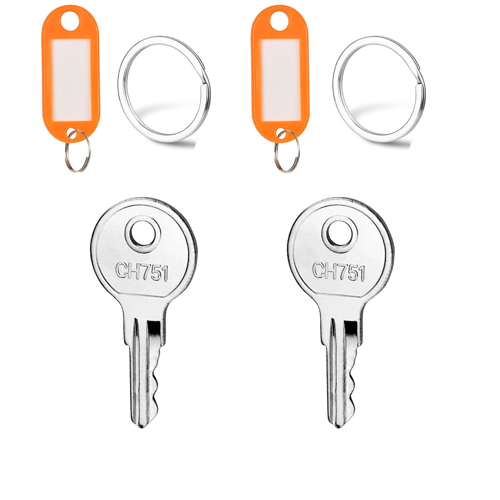 Universal CH751 Replacement Keys, 5 Pcs RV Keys CH751 Key, for Camper Door, Rv Storage Locks, Campers Storage Cabinets, Door Loc
