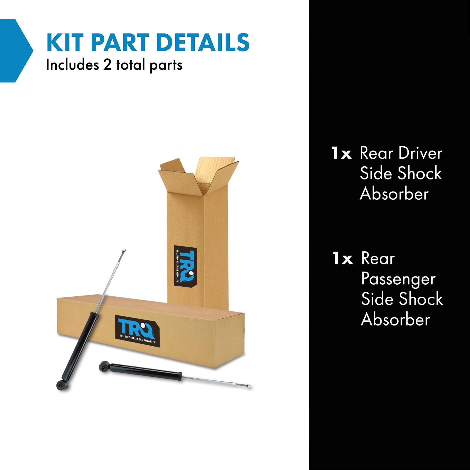 Trq Rear Shock Absorber Set Compatible With 2004-2011 Chevrolet Aveo 2007-2011 Aveo5 2009 Pontiac G3