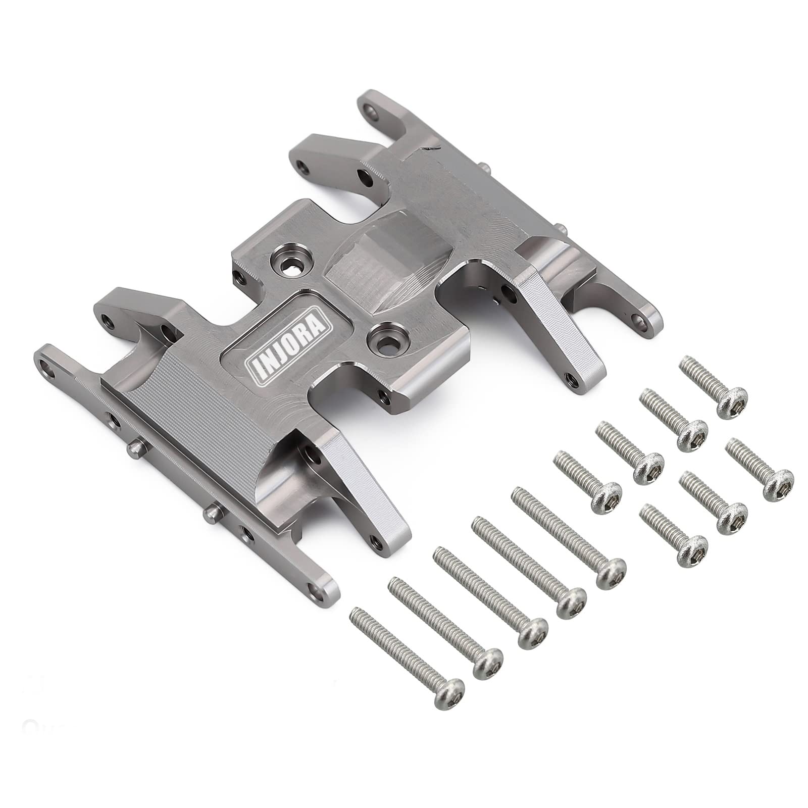 Injora Rc Skid Plate For Axial Scx24 Bronco Gladiator Deadbolt C10 Upgrades Parts 1/24 Rc Crawler(Grey)